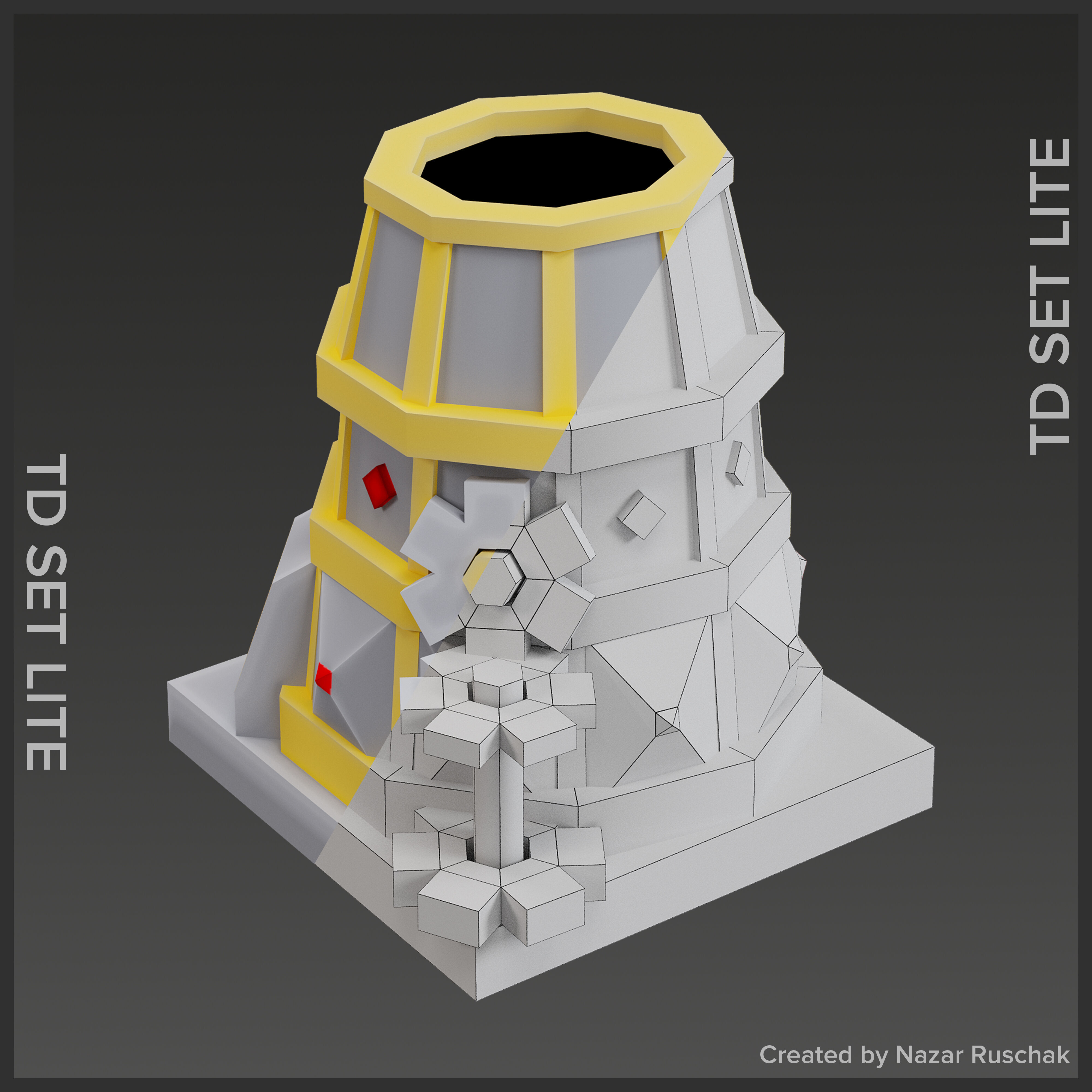 Tower Defence Set Lite Low-poly 3D model_5