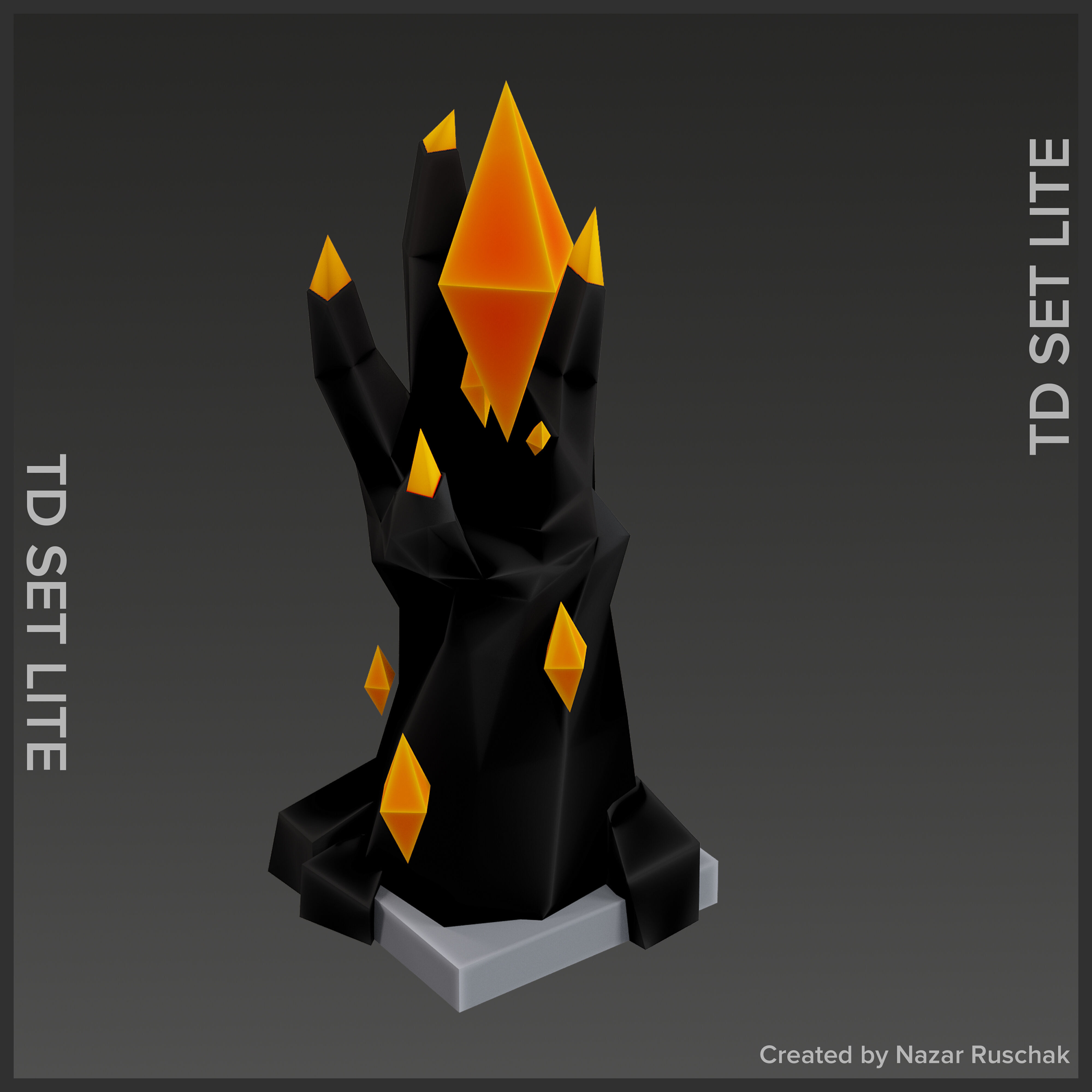 Tower Defence Set Lite Low-poly 3D model_28