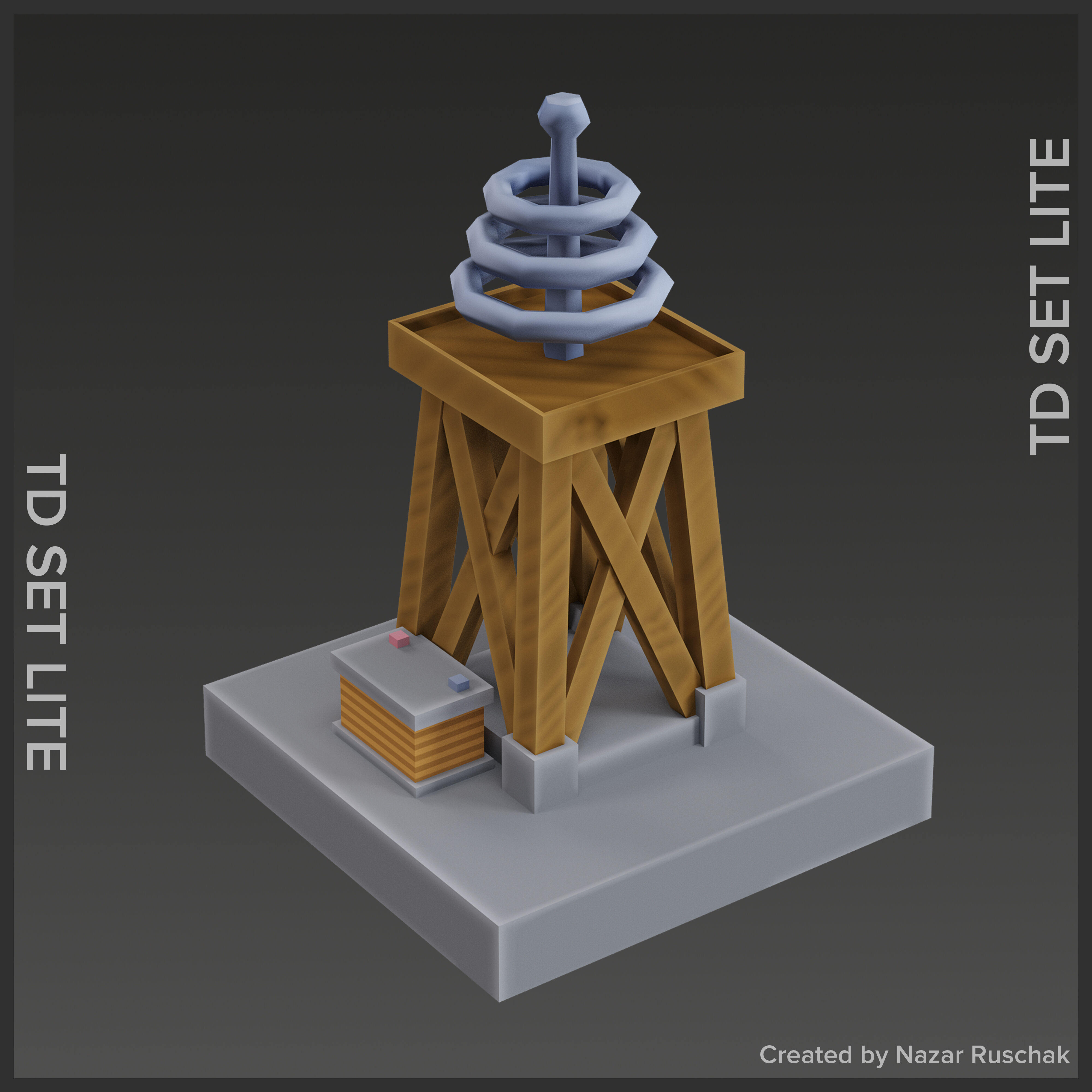 Tower Defence Set Lite Low-poly 3D model_19