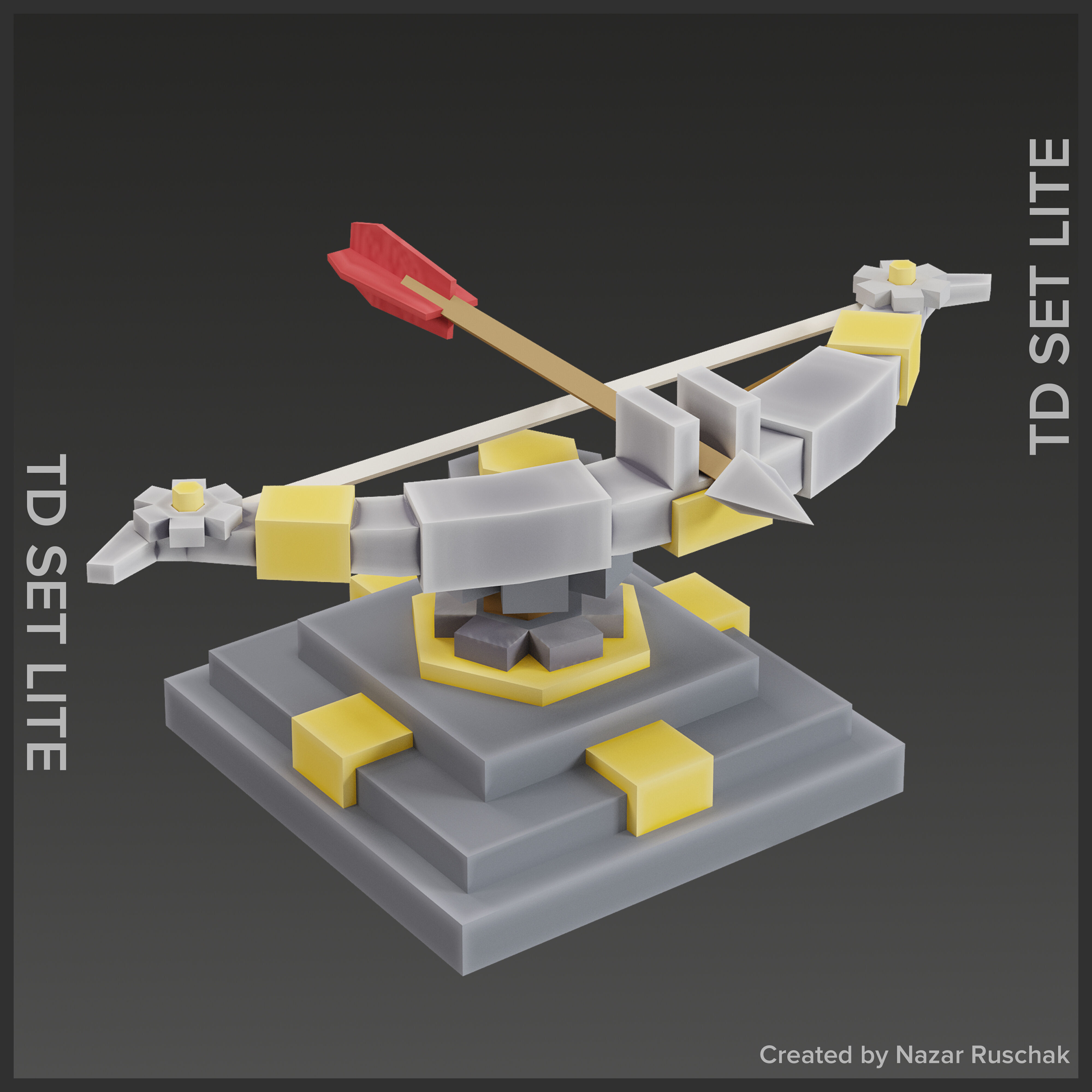 Tower Defence Set Lite Low-poly 3D model_12