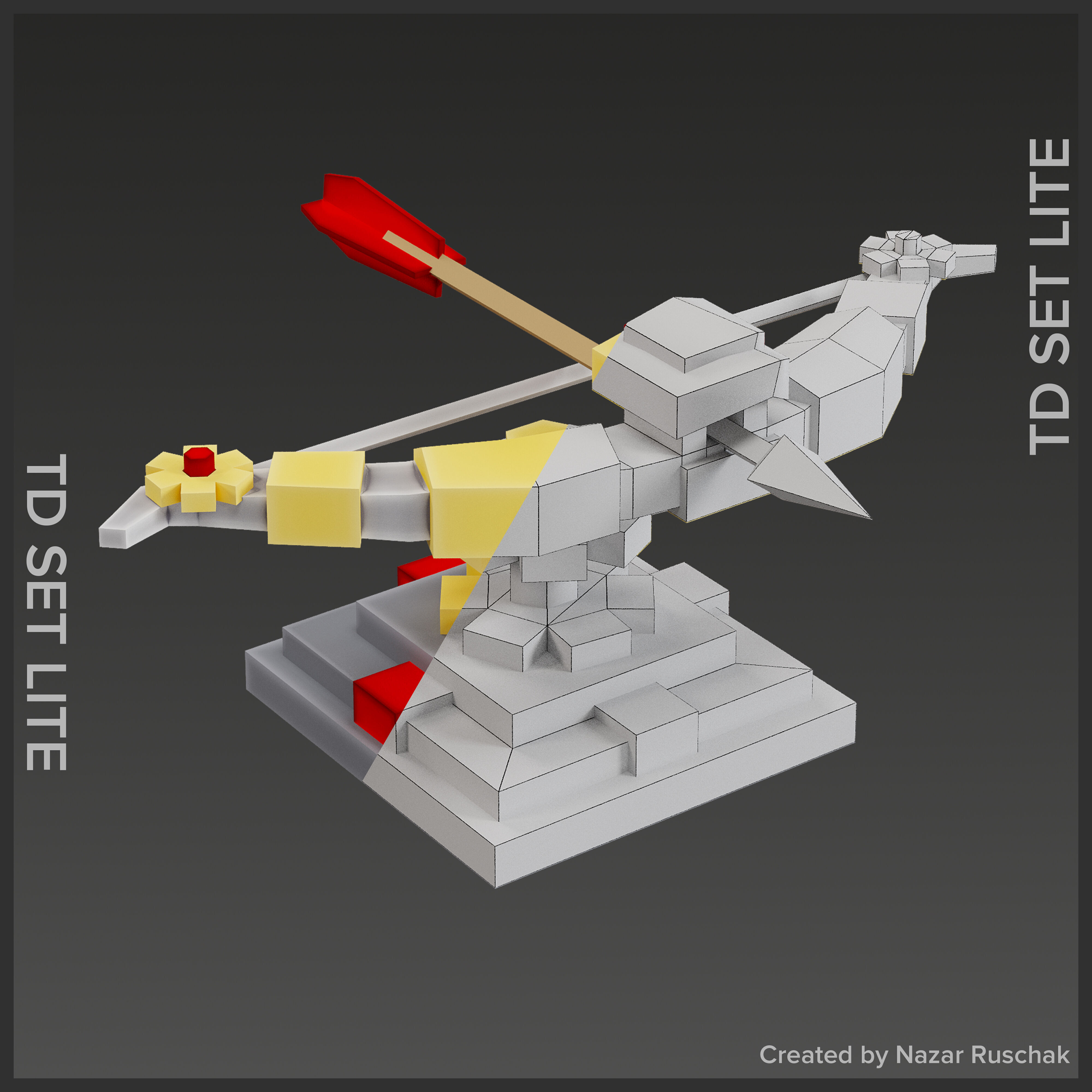 Tower Defence Set Lite Low-poly 3D model_4