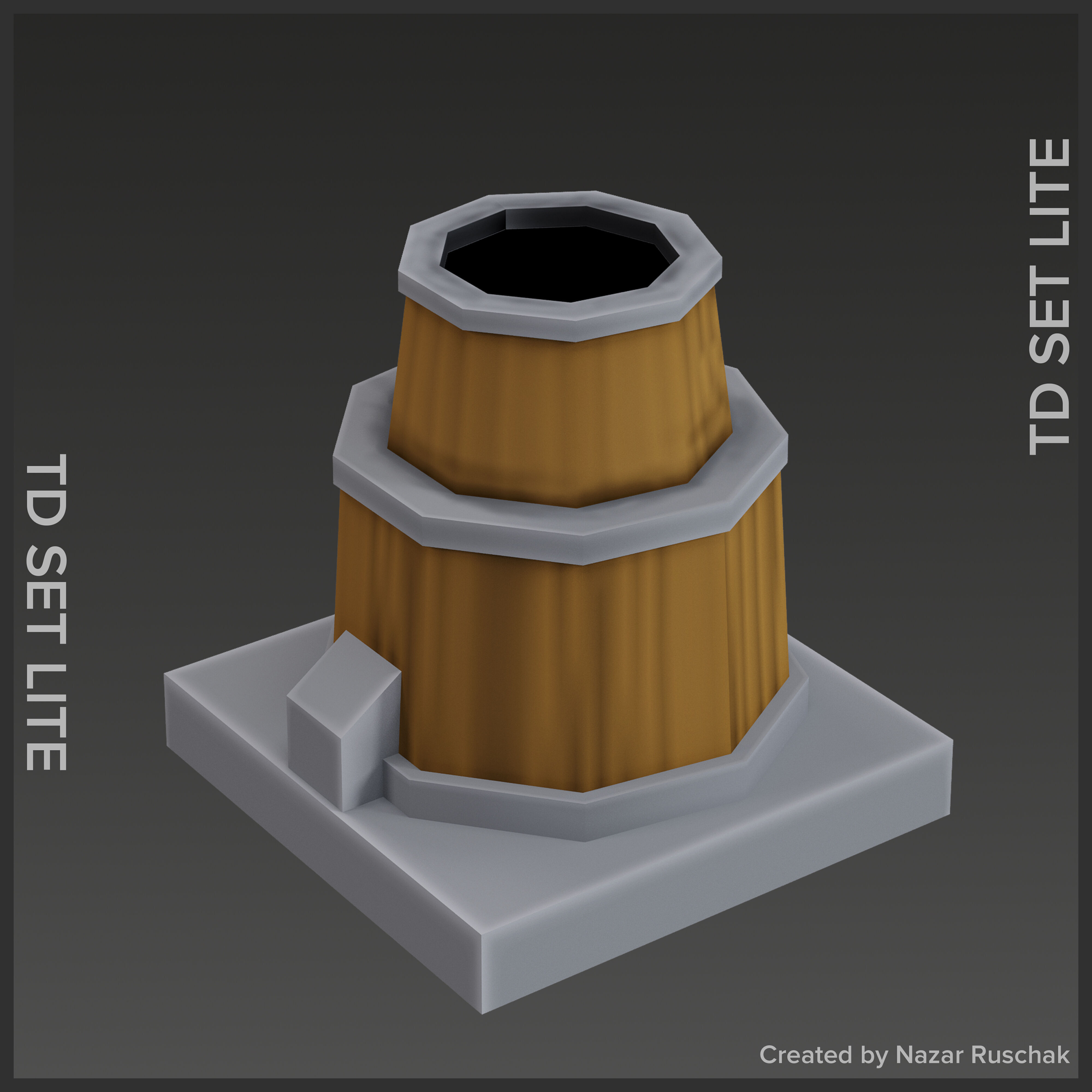 Tower Defence Set Lite Low-poly 3D model_14