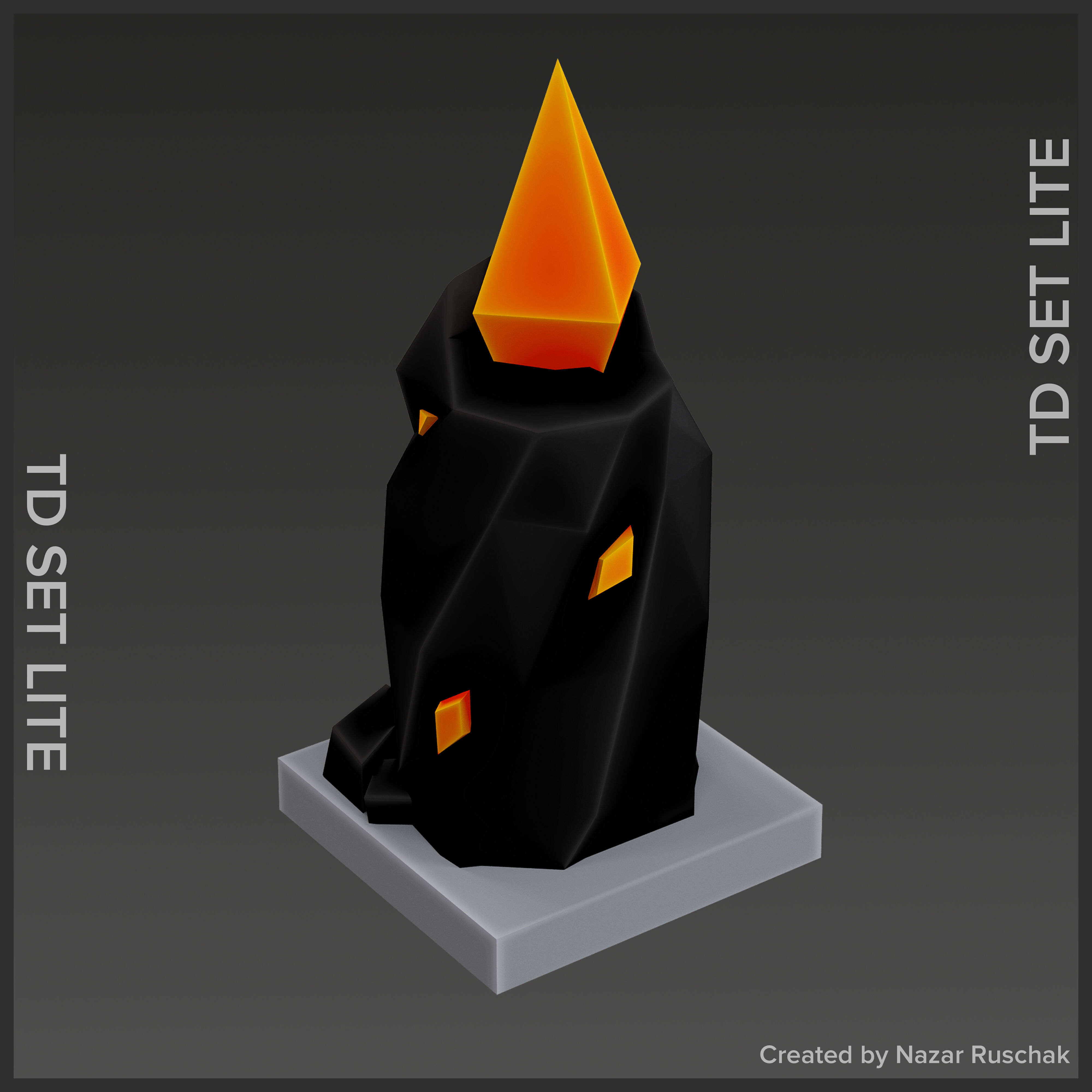 Tower Defence Set Lite Low-poly 3D model_25