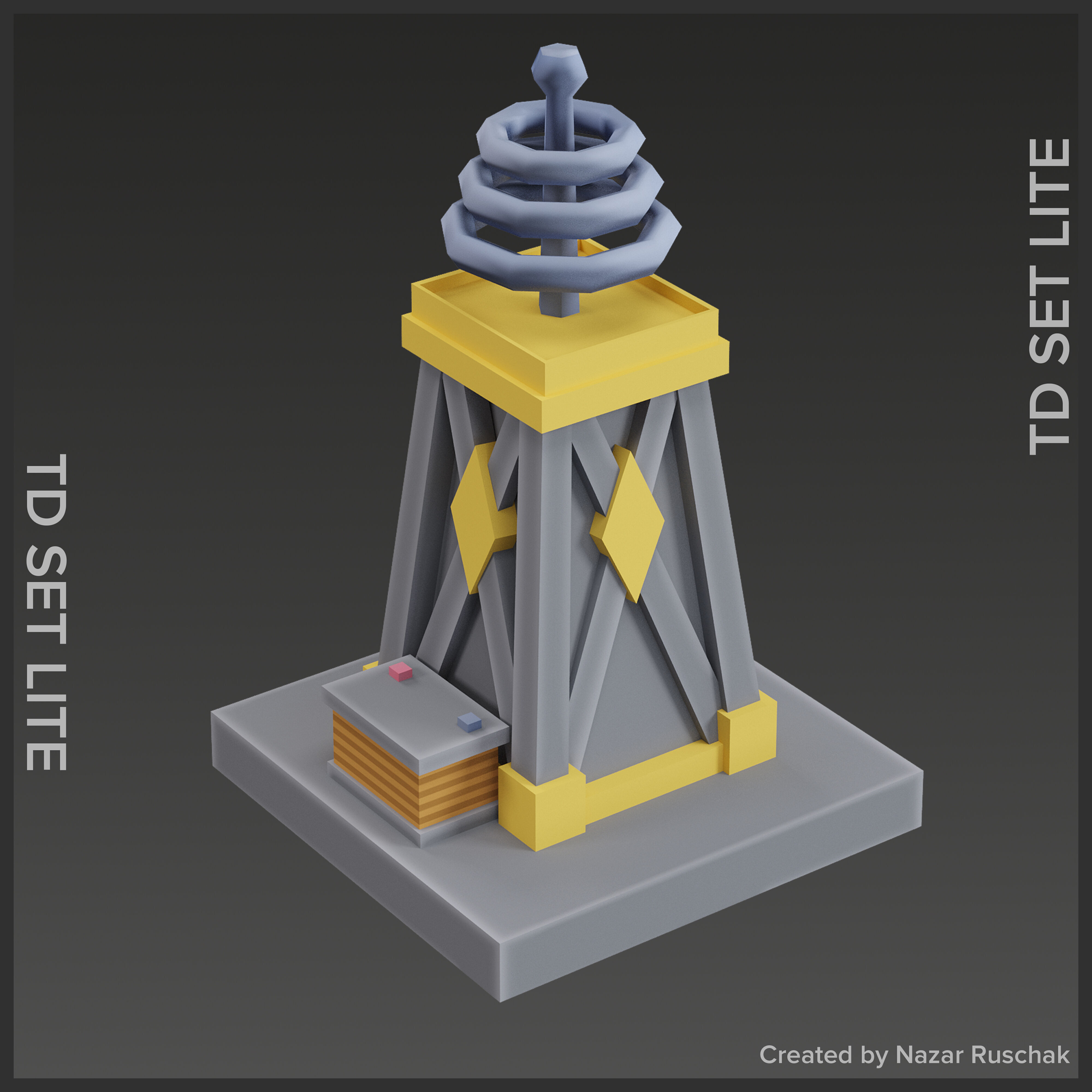 Tower Defence Set Lite Low-poly 3D model_22