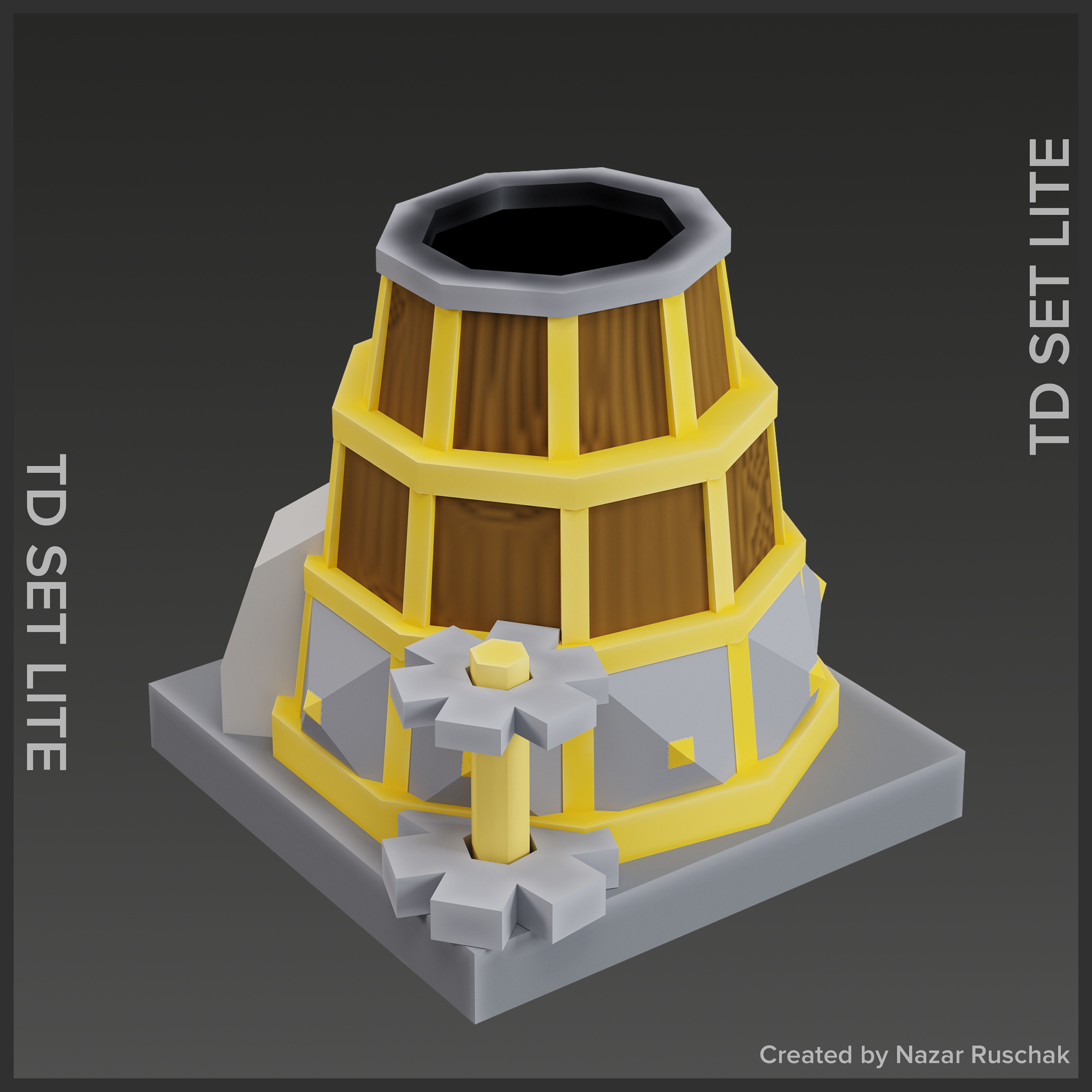 Tower Defence Set Lite Low-poly 3D model_17