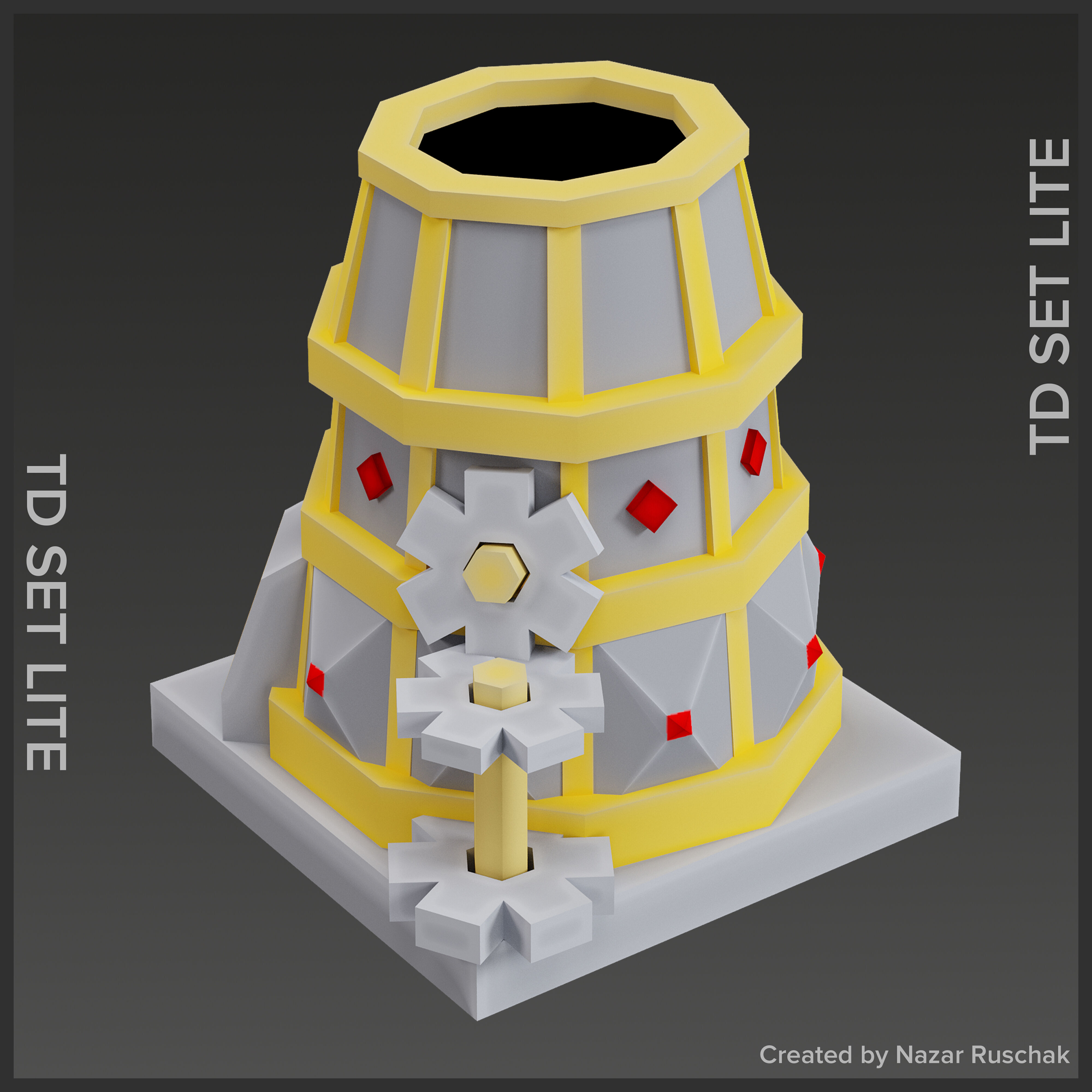 Tower Defence Set Lite Low-poly 3D model_18