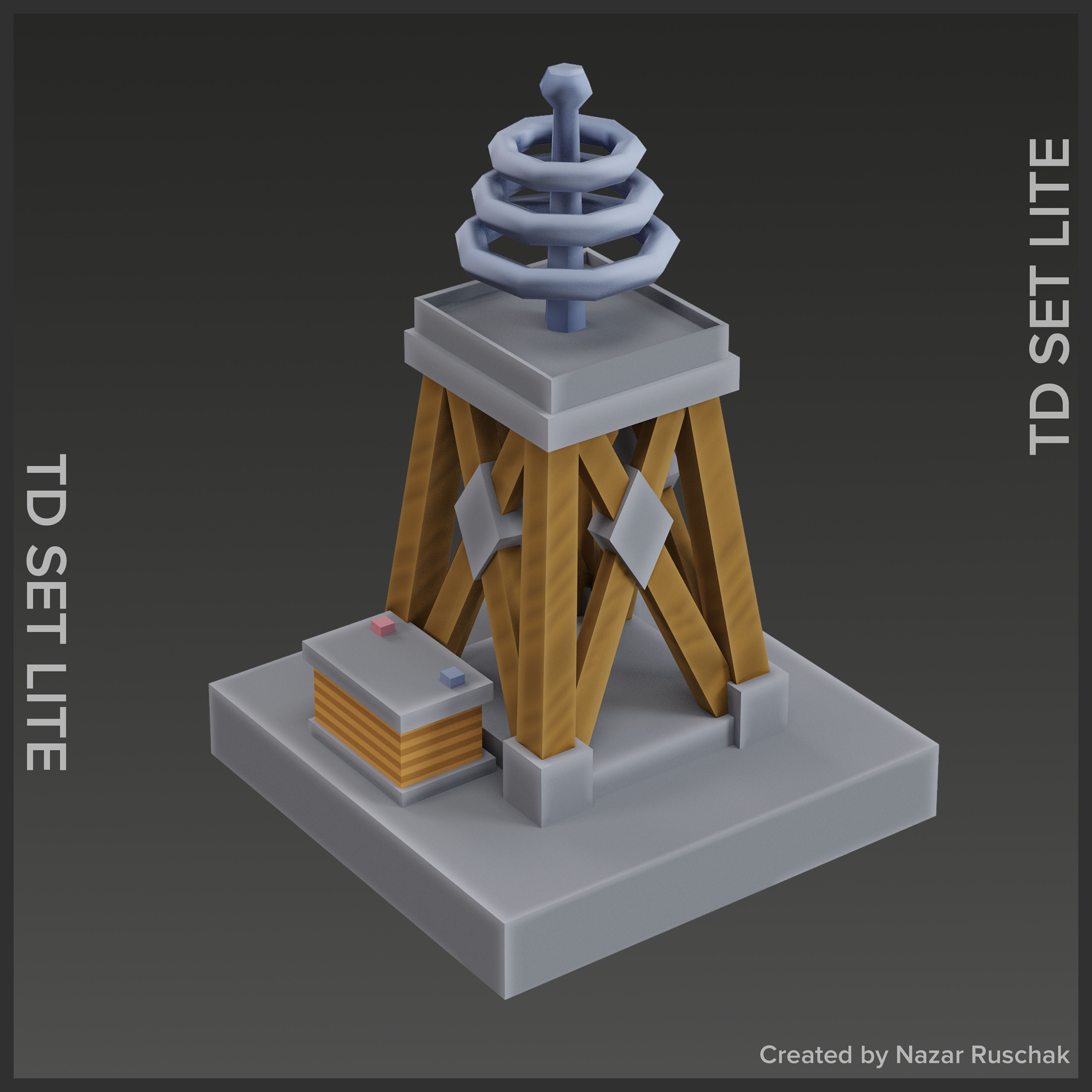 Tower Defence Set Lite Low-poly 3D model_21