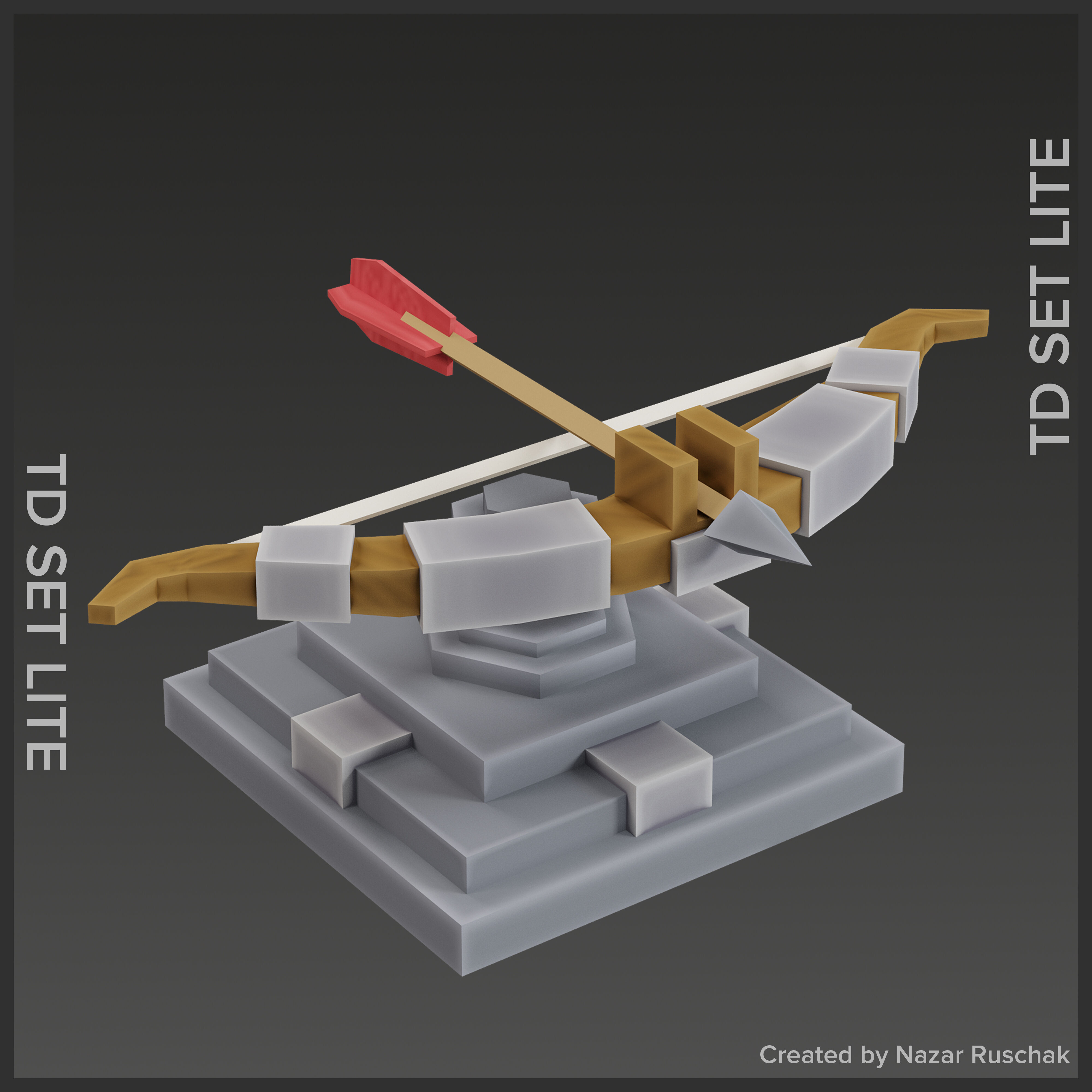 Tower Defence Set Lite Low-poly 3D model_11