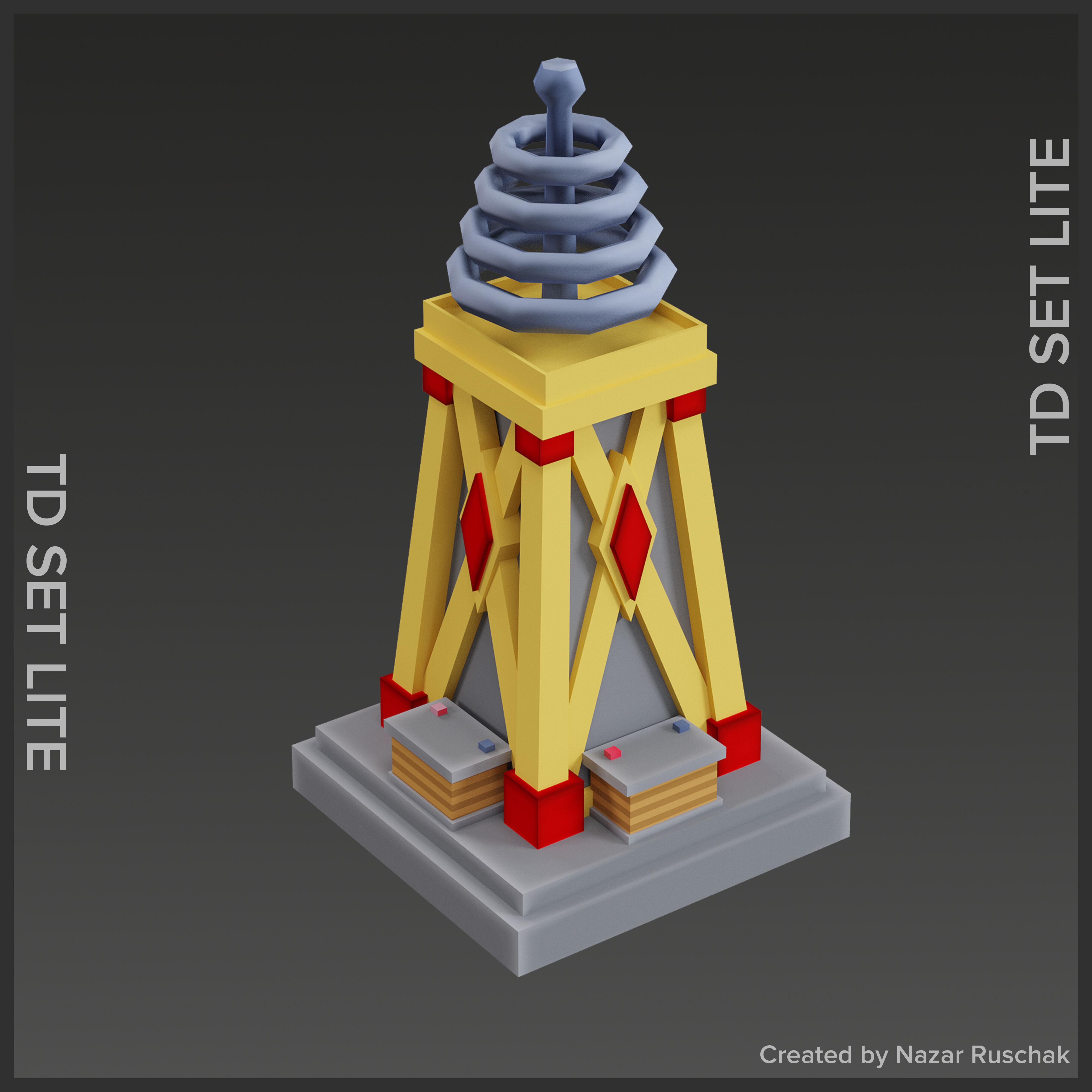 Tower Defence Set Lite Low-poly 3D model_23
