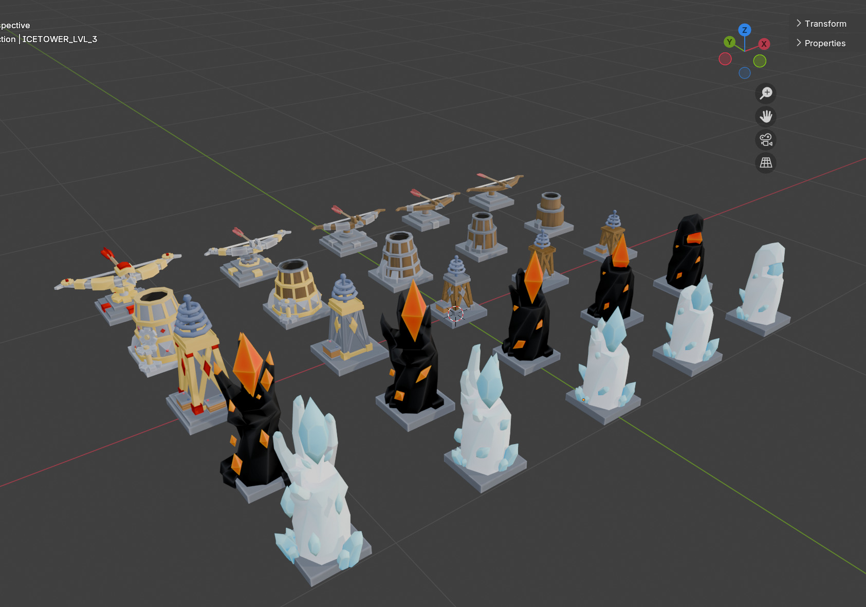 Tower Defence Set Lite Low-poly 3D model_2