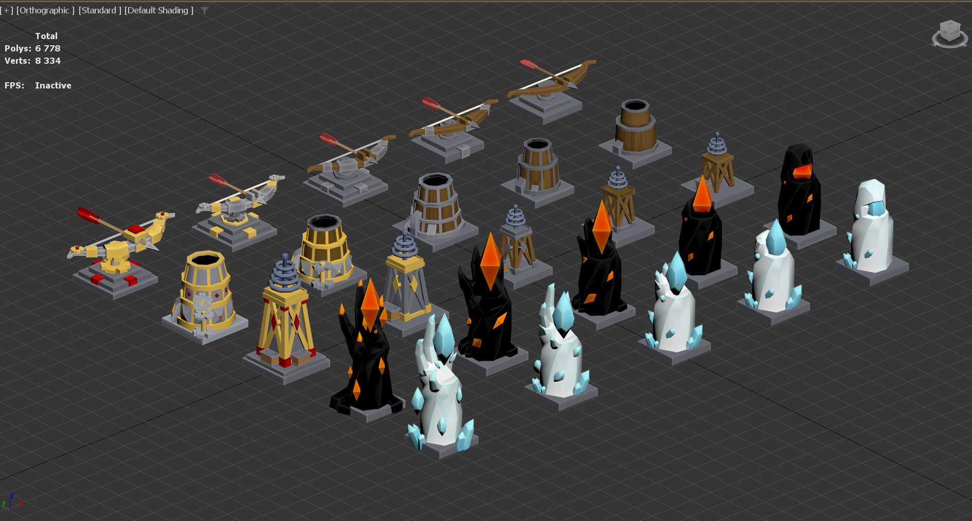 Tower Defence Set Lite Low-poly 3D model_3