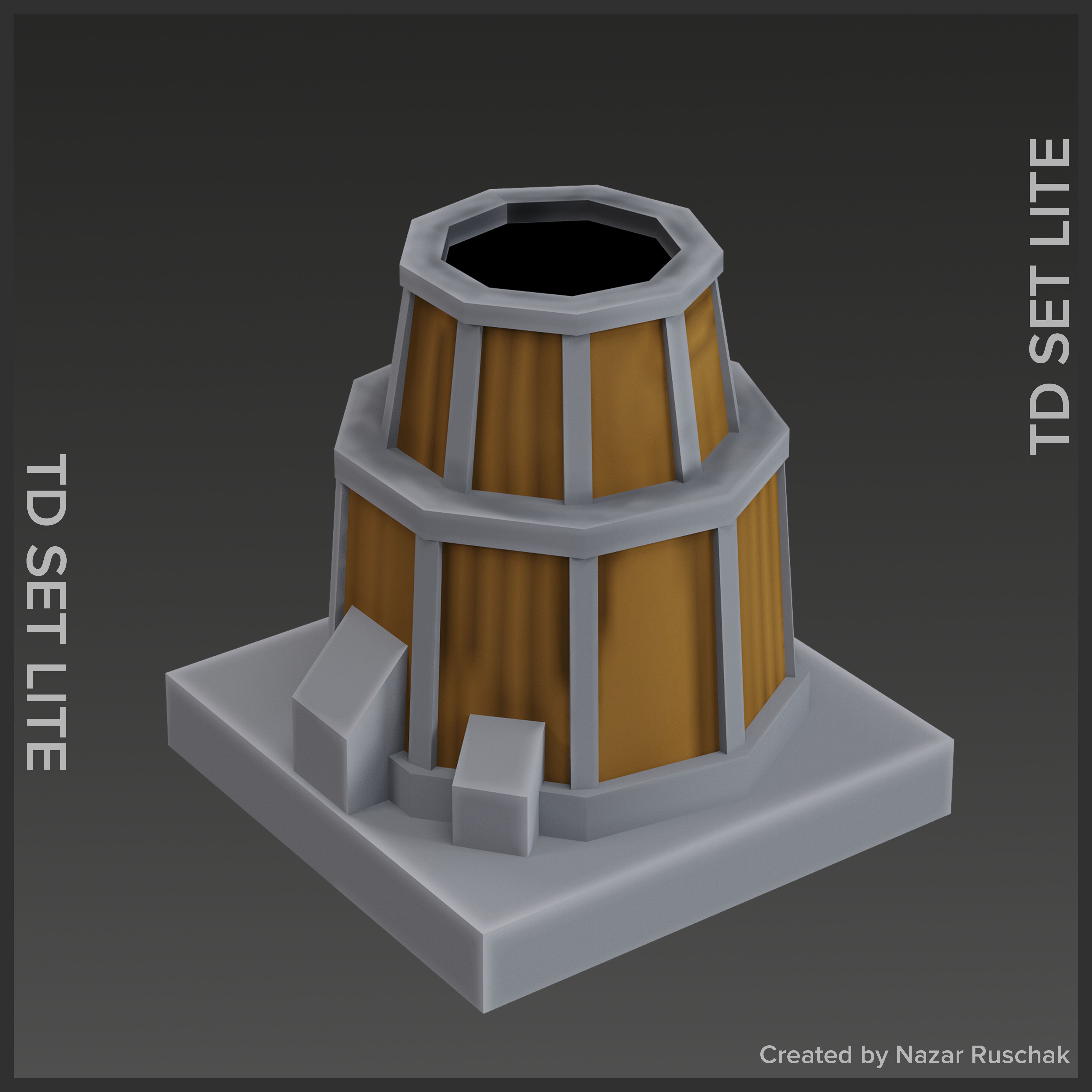 Tower Defence Set Lite Low-poly 3D model_15
