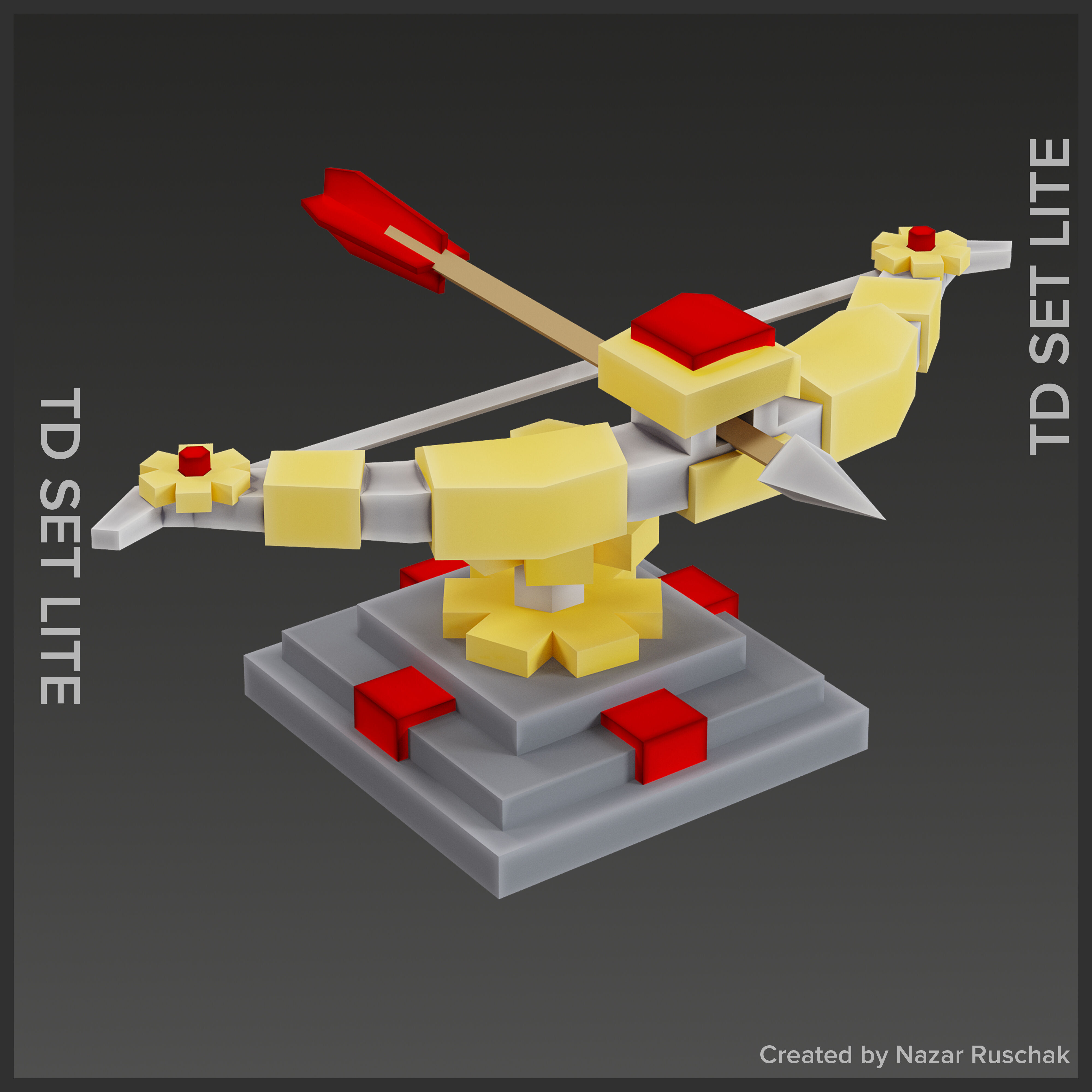 Tower Defence Set Lite Low-poly 3D model_13
