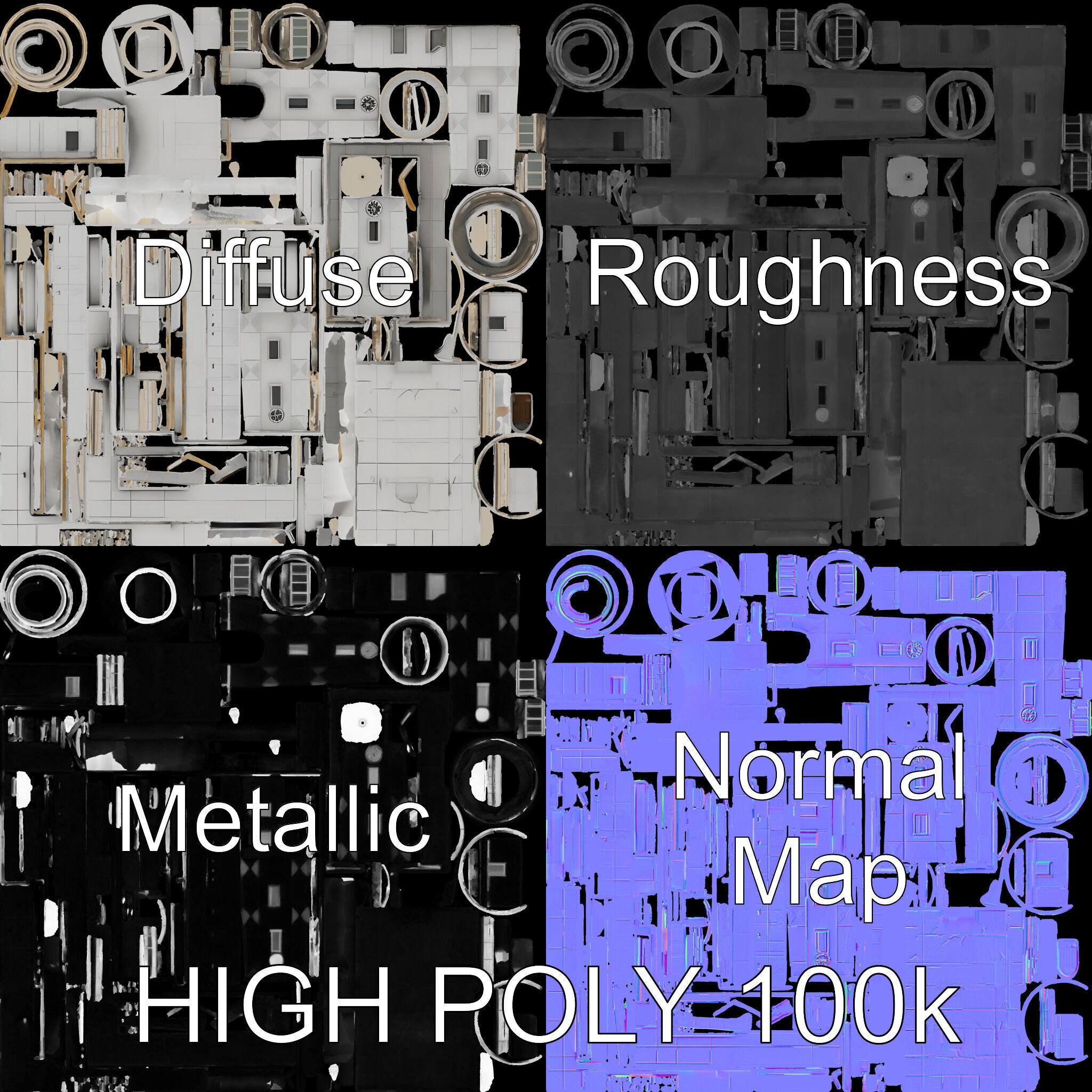 Classic Lighthouse model pack for architectural visualization Low-poly 3D model_2