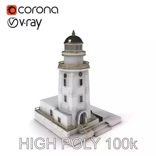 Classic Lighthouse model pack for architectural visualization Low-poly 3D model