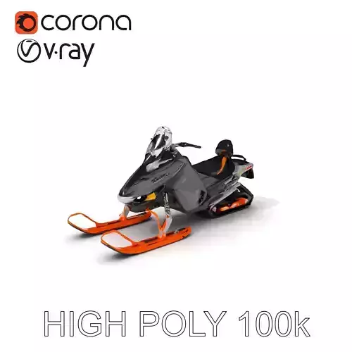 Snowmobile D Model Pack HighDetail AllTerrain Vehicle