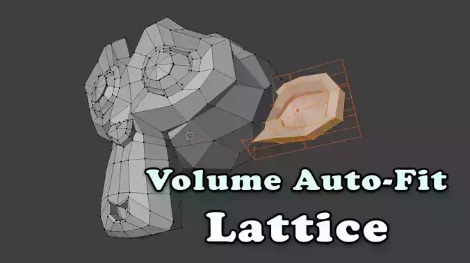 Volume Auto-Fit Lattice Addon for Blender 3D model