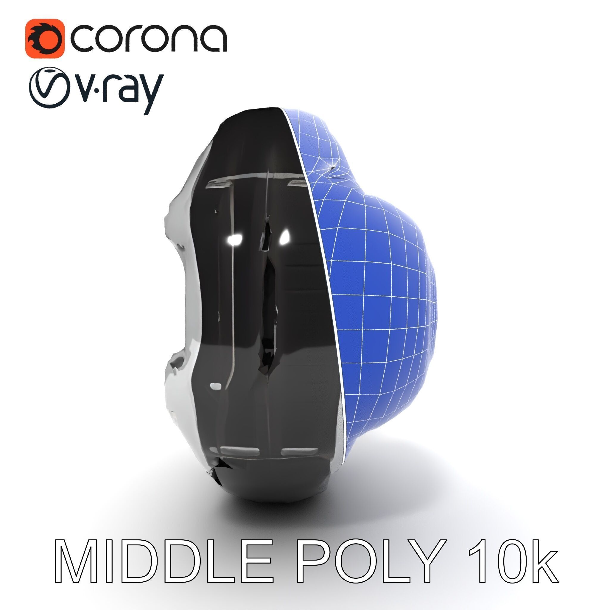 Futuristic Wheel Model Pack with Three Detail Levels Low-poly 3D model_24