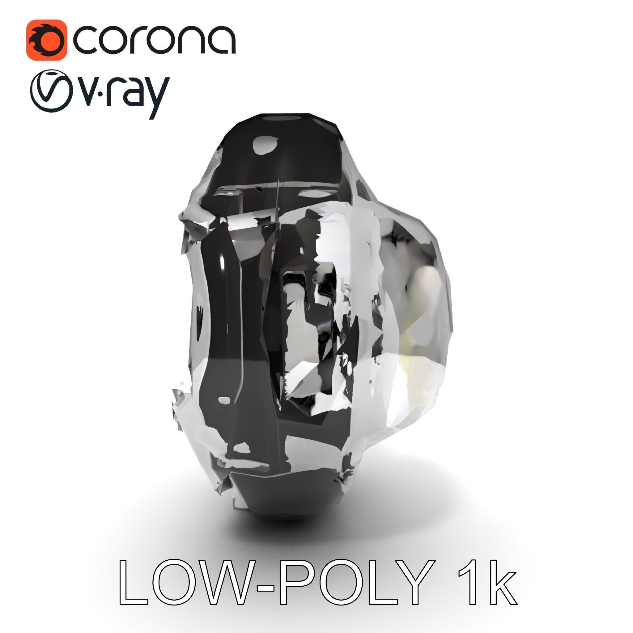 Futuristic Wheel Model Pack with Three Detail Levels Low-poly 3D model_10