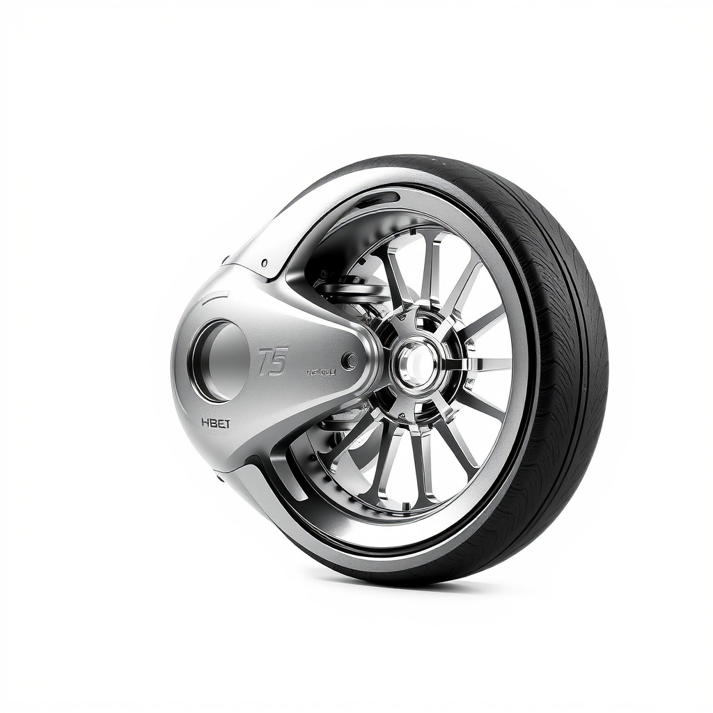 Futuristic Wheel Model Pack with Three Detail Levels Low-poly 3D model_4