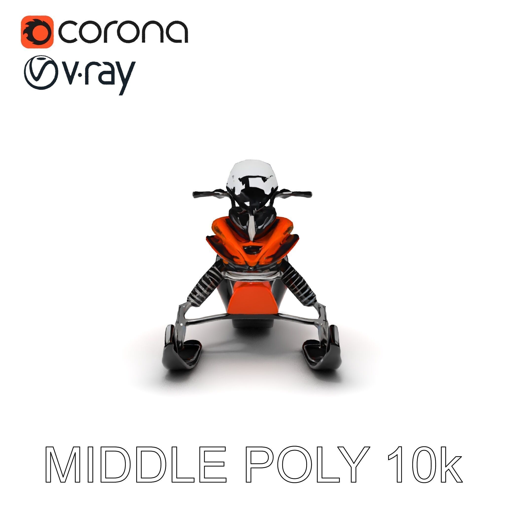 Snowmobile Model Pack with Detailed Design Low-poly 3D model_26