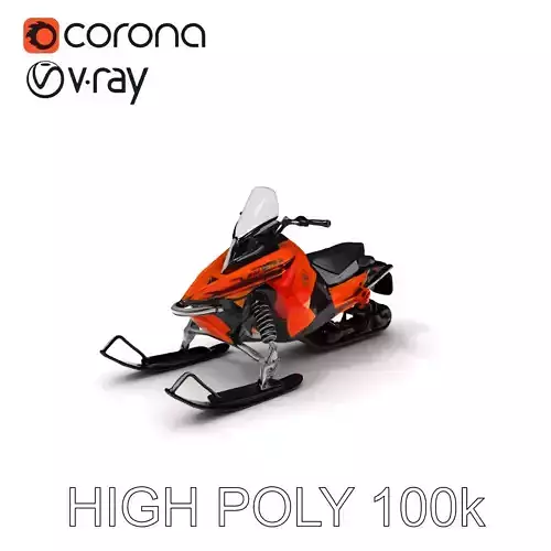 Snowmobile Model Pack with Detailed Design