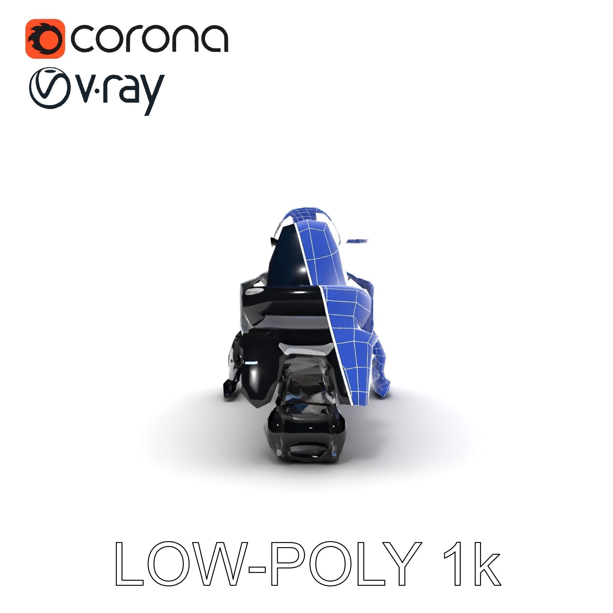 Snowmobile D Model Pack for Games and Animation Low-poly 3D model_24