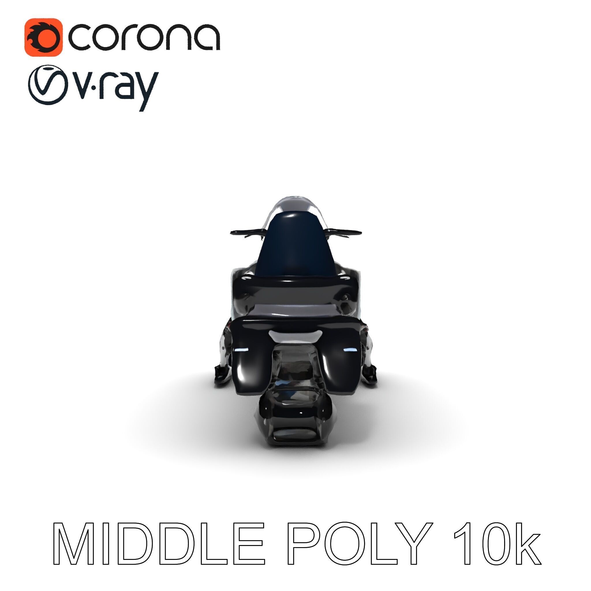 Snowmobile D Model Pack for Games and Animation Low-poly 3D model_23