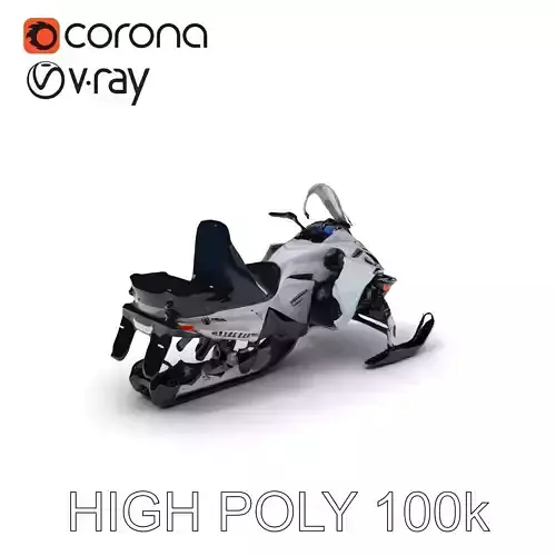 Snowmobile D Model Pack for Games and Animation