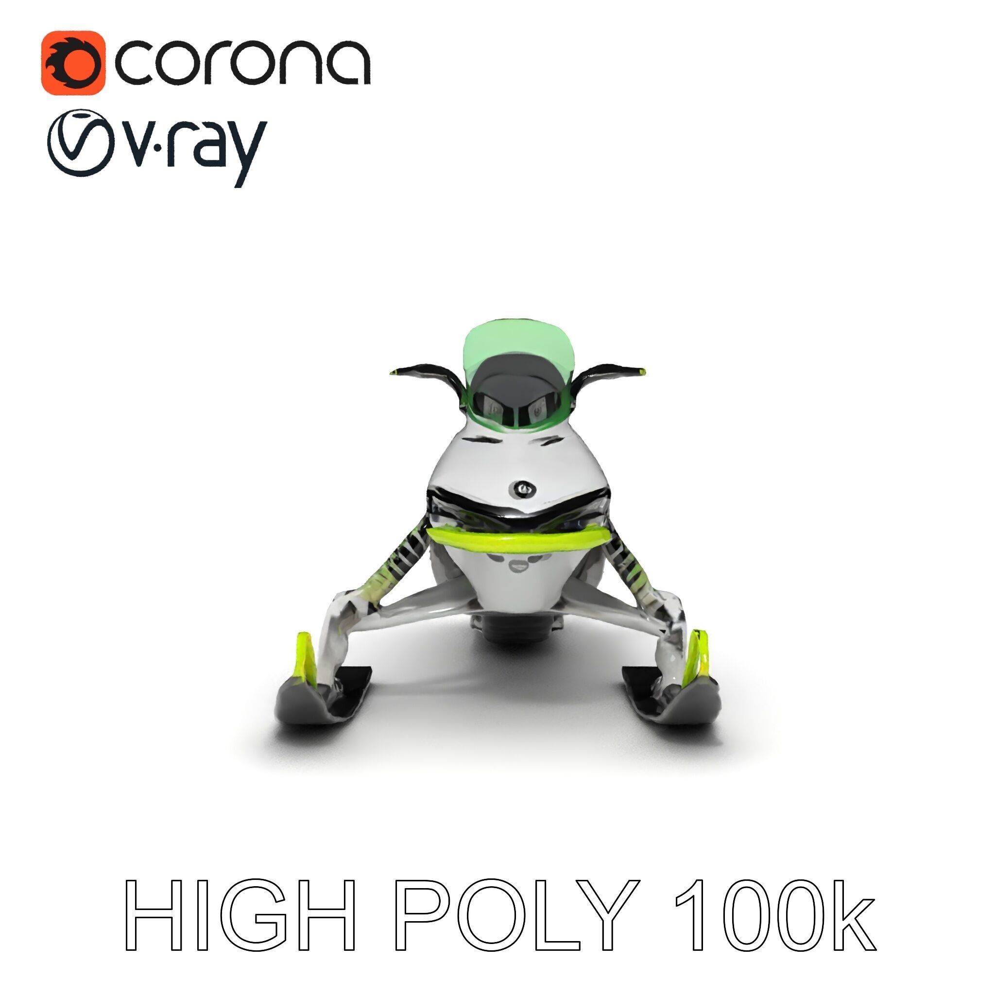 Snowmobile D Model Pack Low-poly 3D model_29