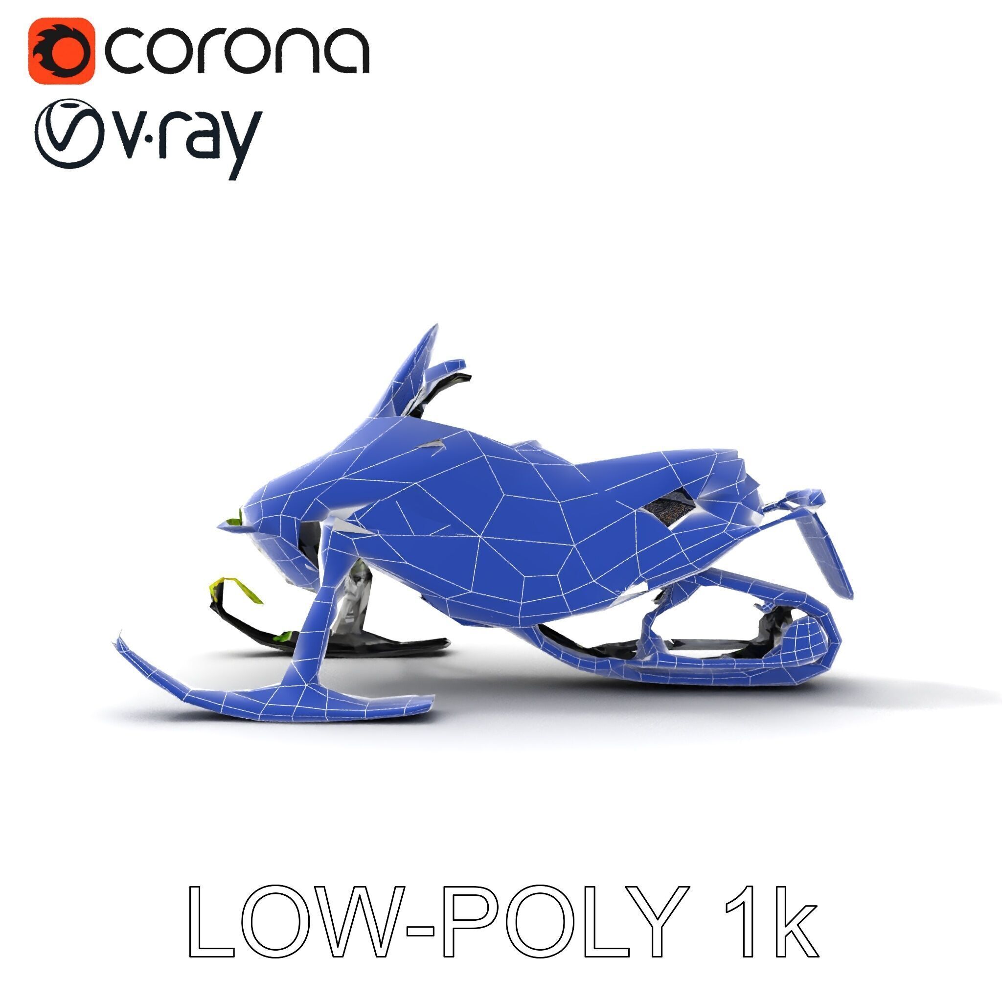 Snowmobile D Model Pack Low-poly 3D model_28