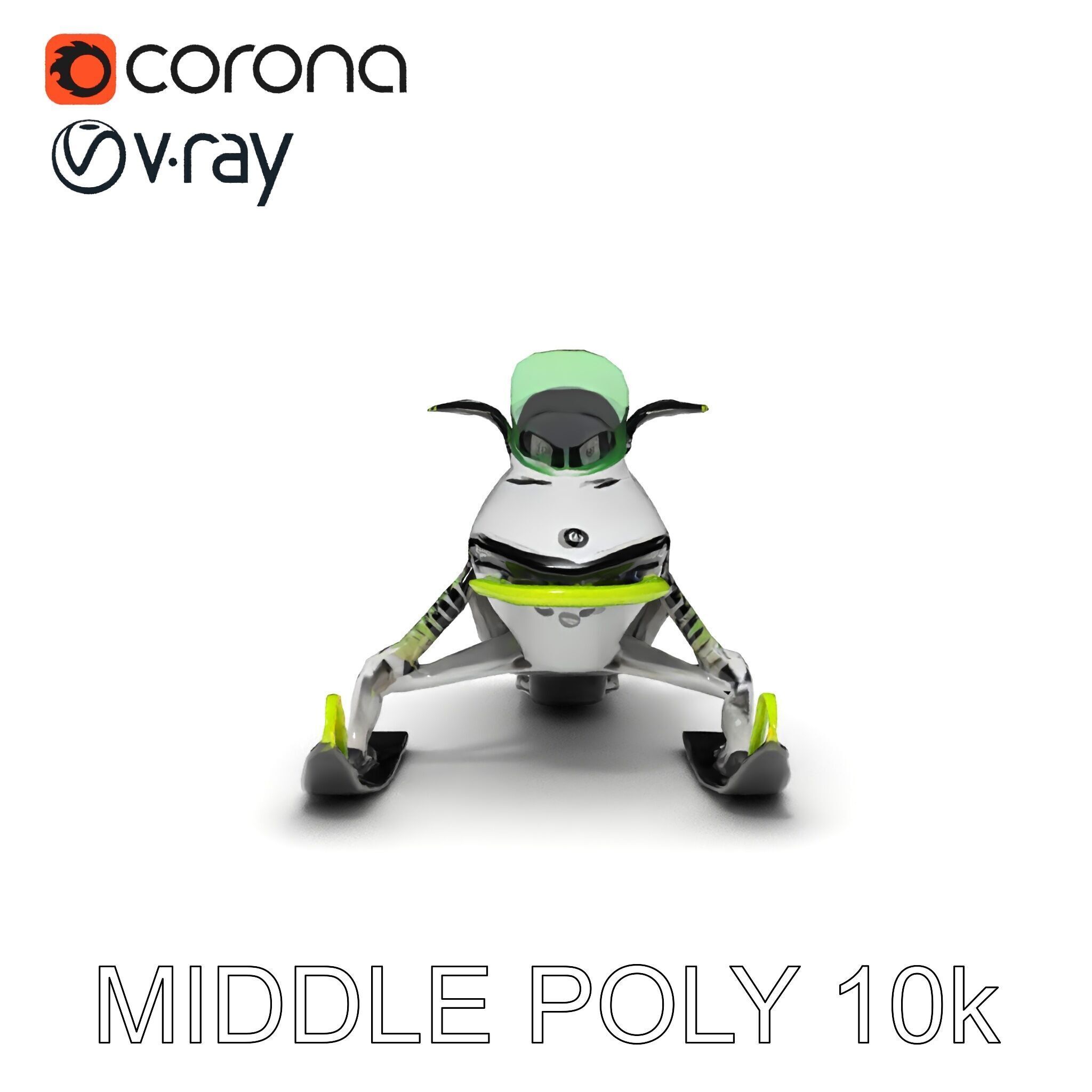 Snowmobile D Model Pack Low-poly 3D model_30