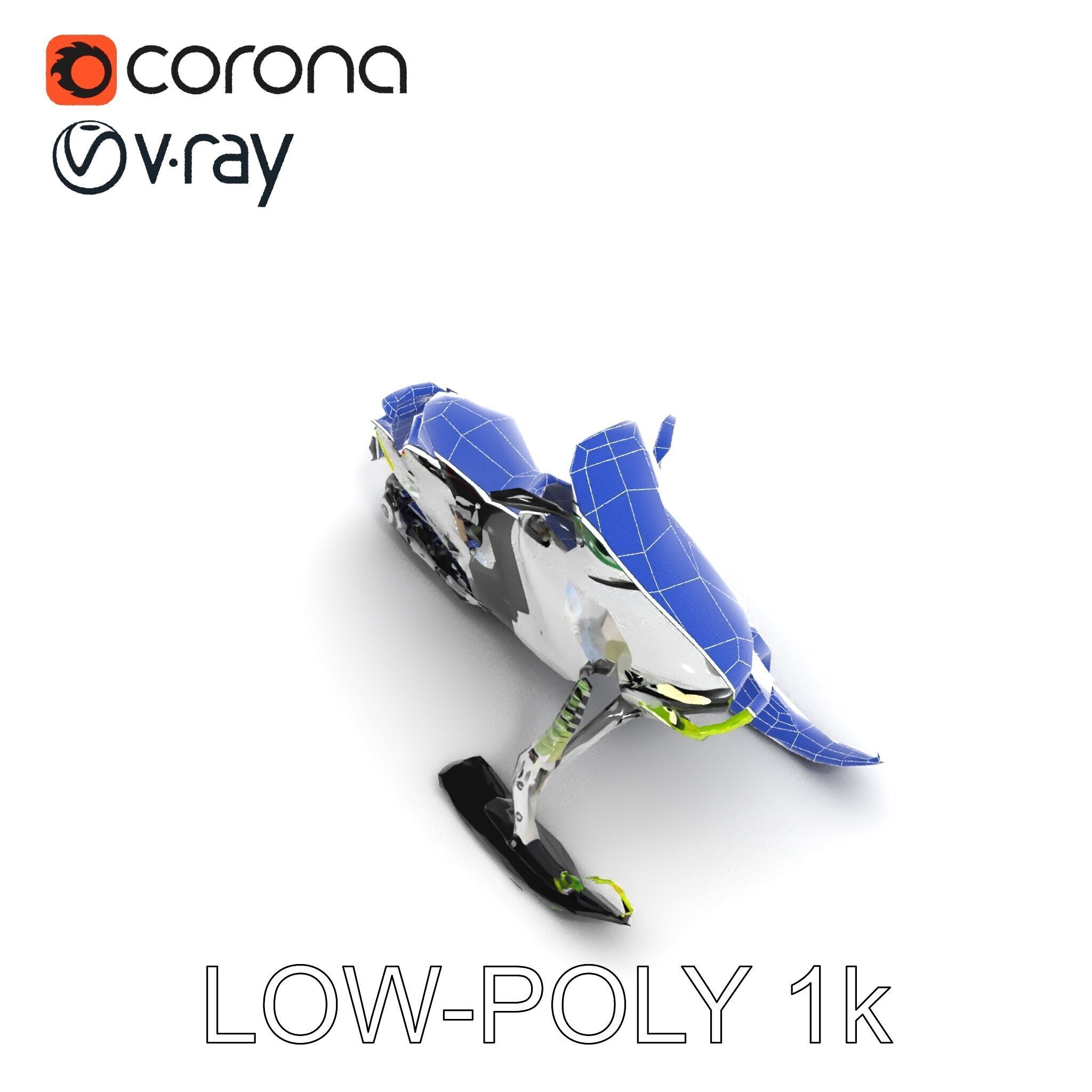 Snowmobile D Model Pack Low-poly 3D model_33