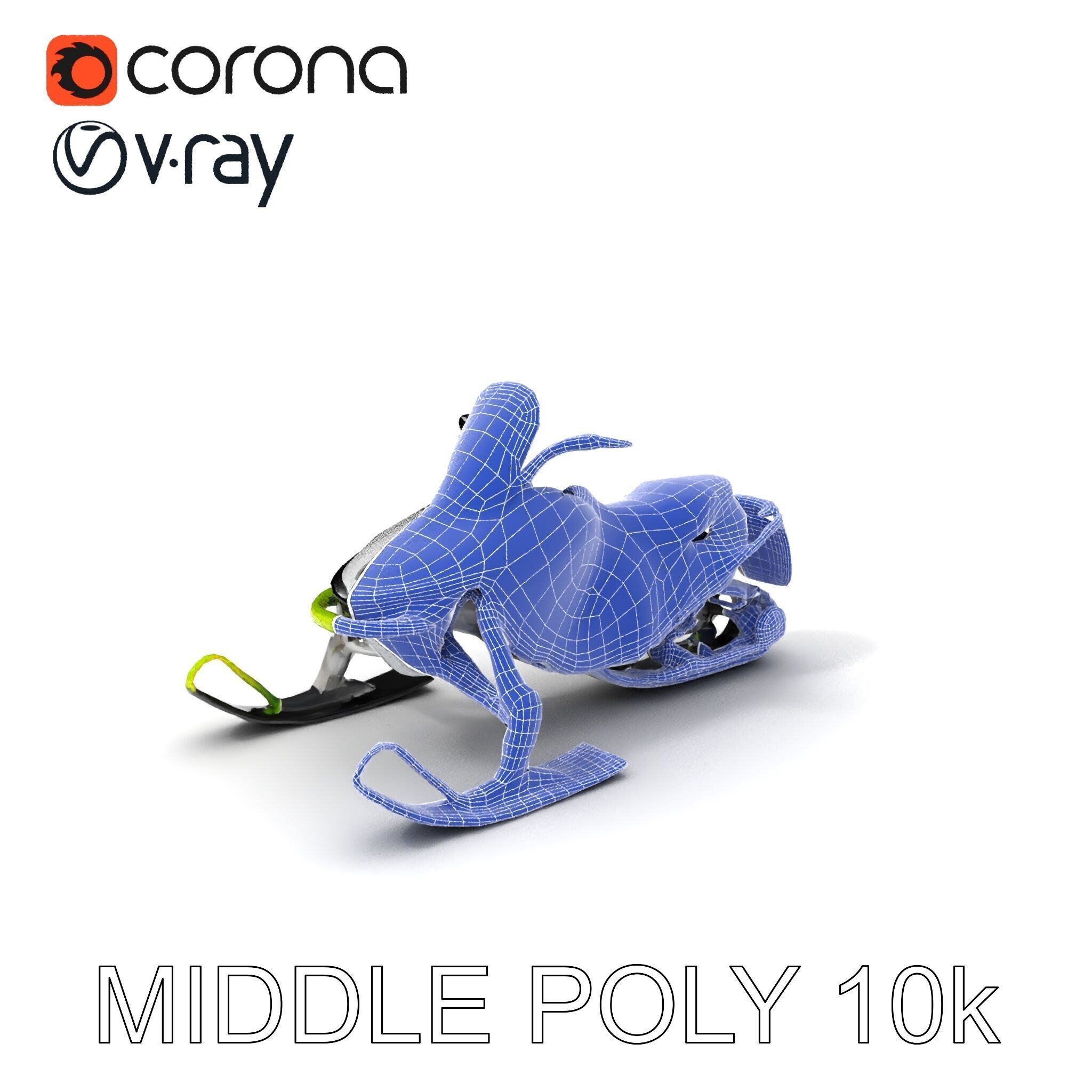 Snowmobile D Model Pack Low-poly 3D model_24