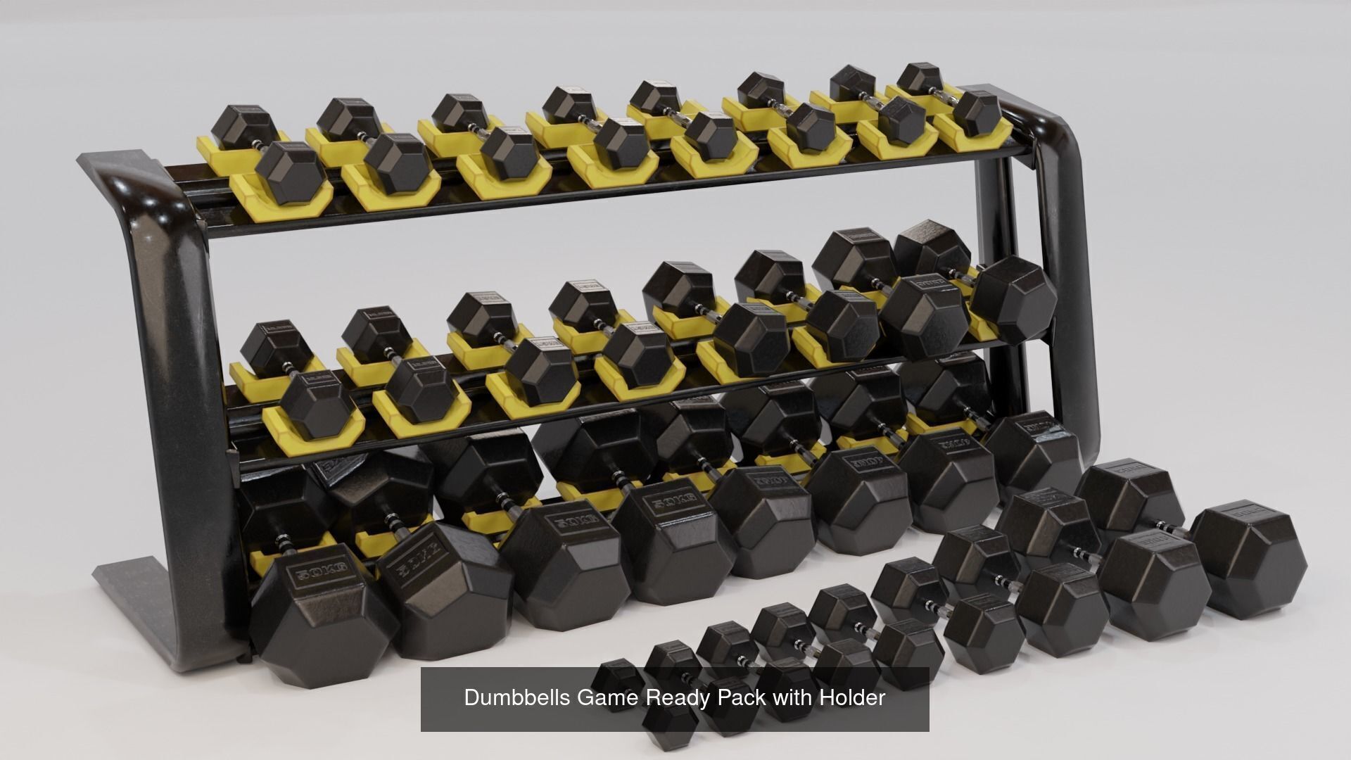 Gym - Game Ready Package 3D Model Collection_10