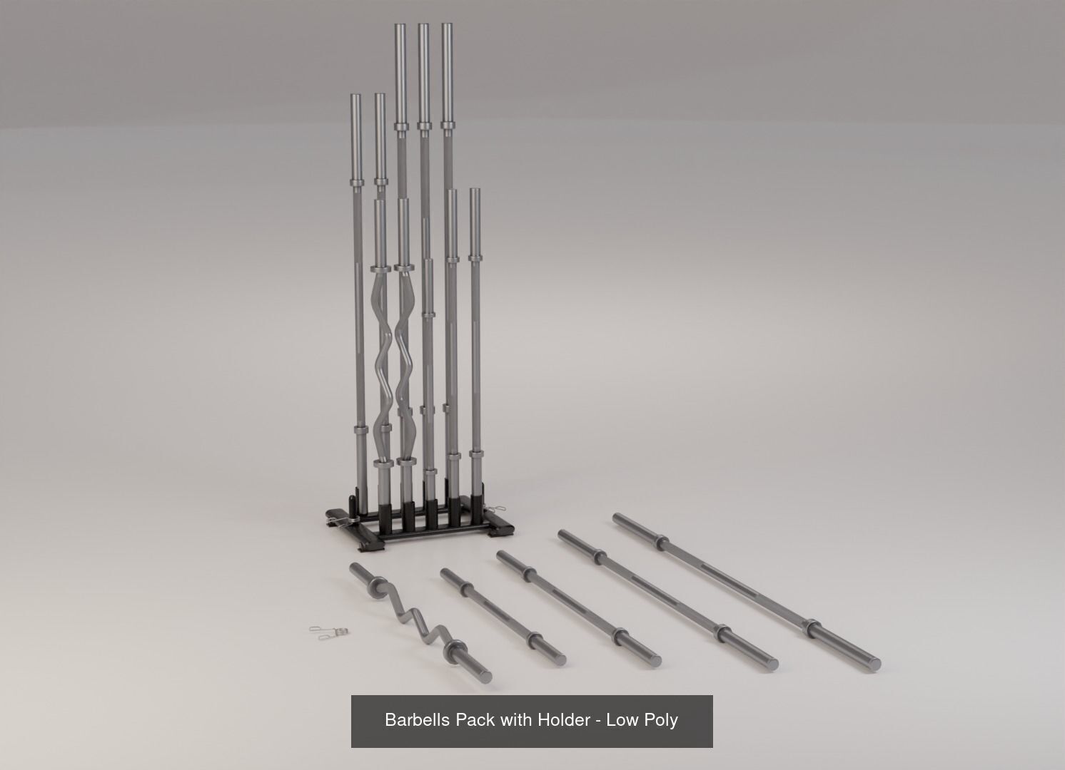 Gym - Game Ready Package 3D Model Collection_7