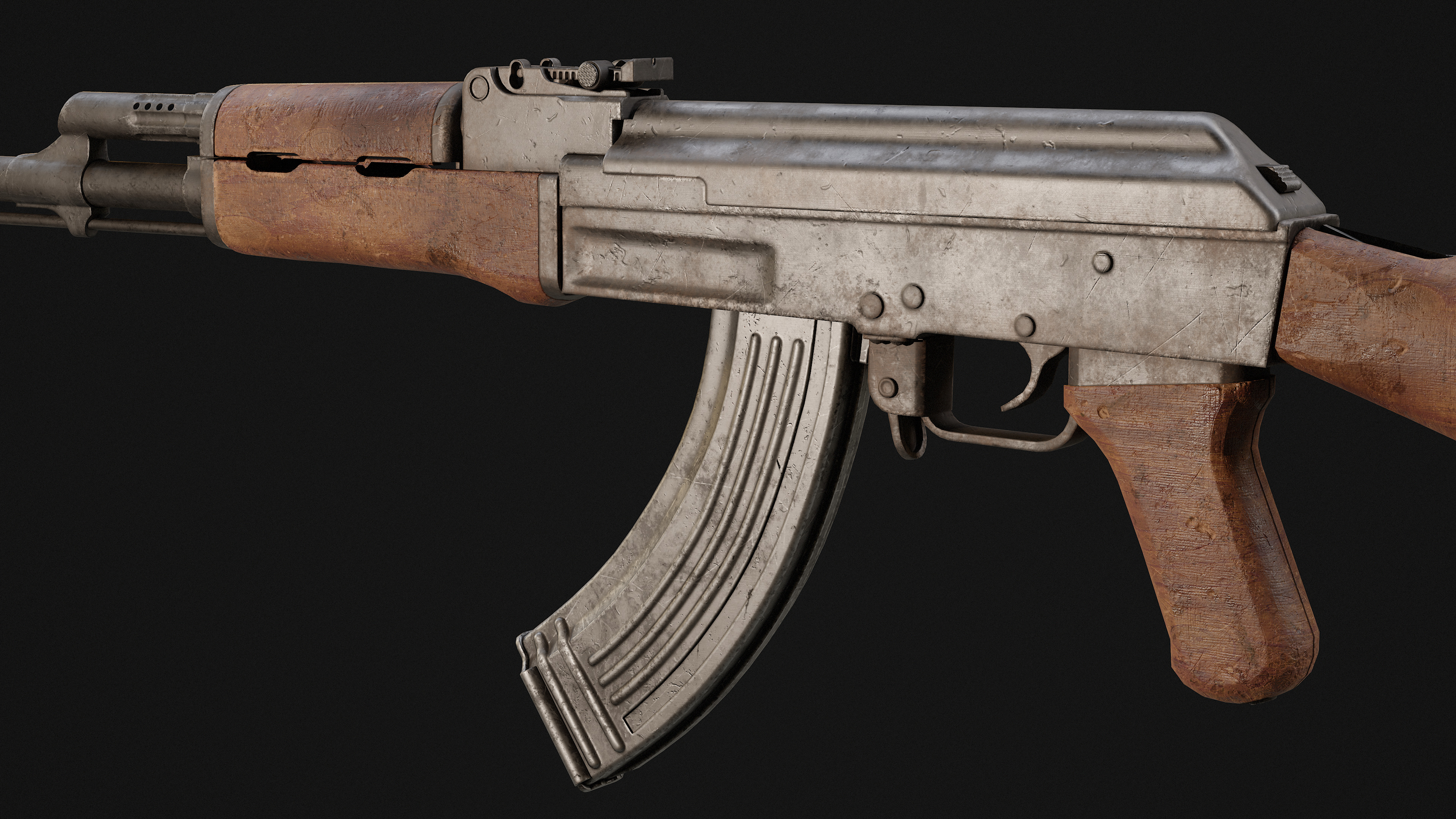 AK-47 Game Ready Model Low-poly 3D model_6