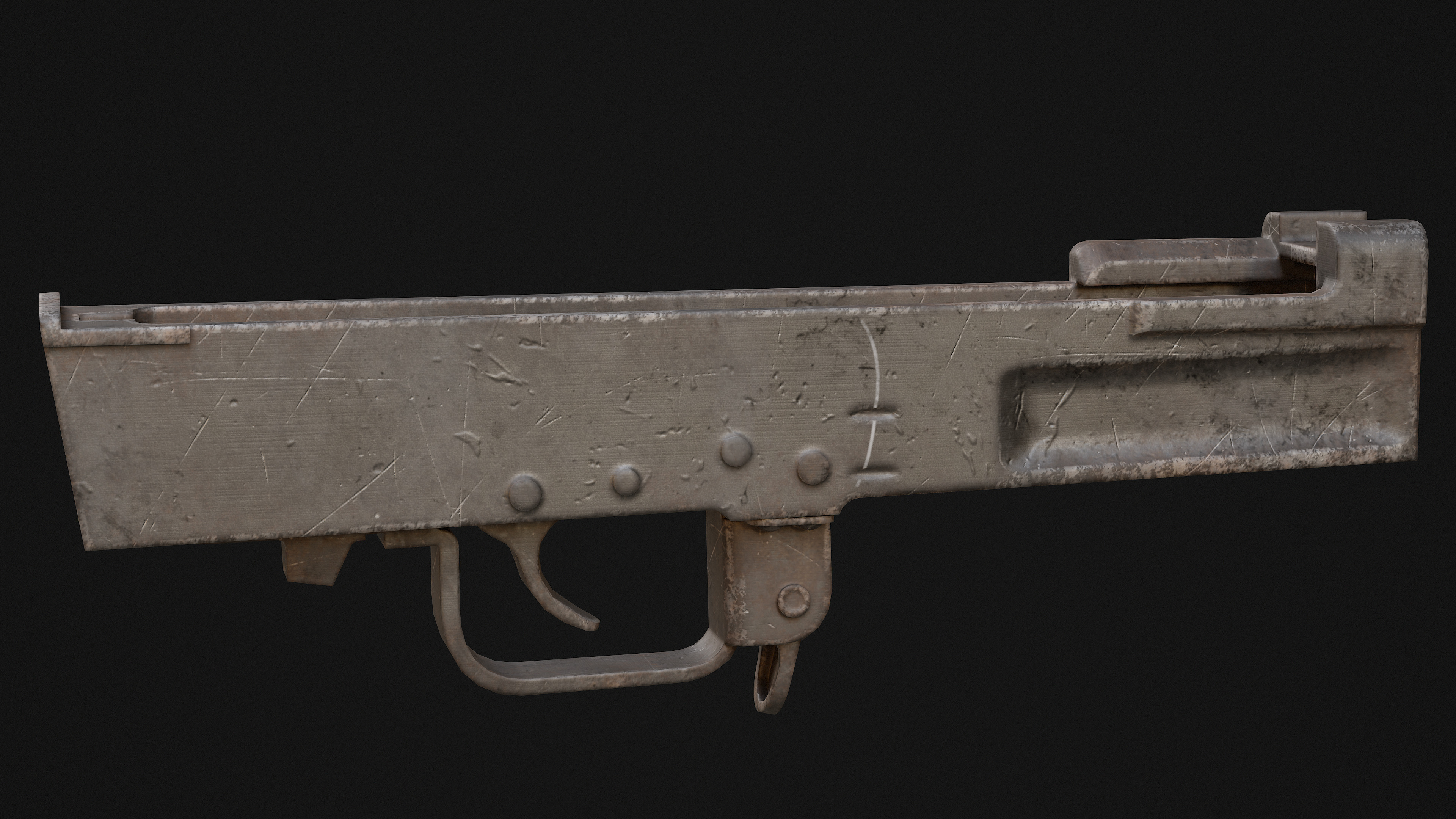 AK-47 Game Ready Model Low-poly 3D model_9