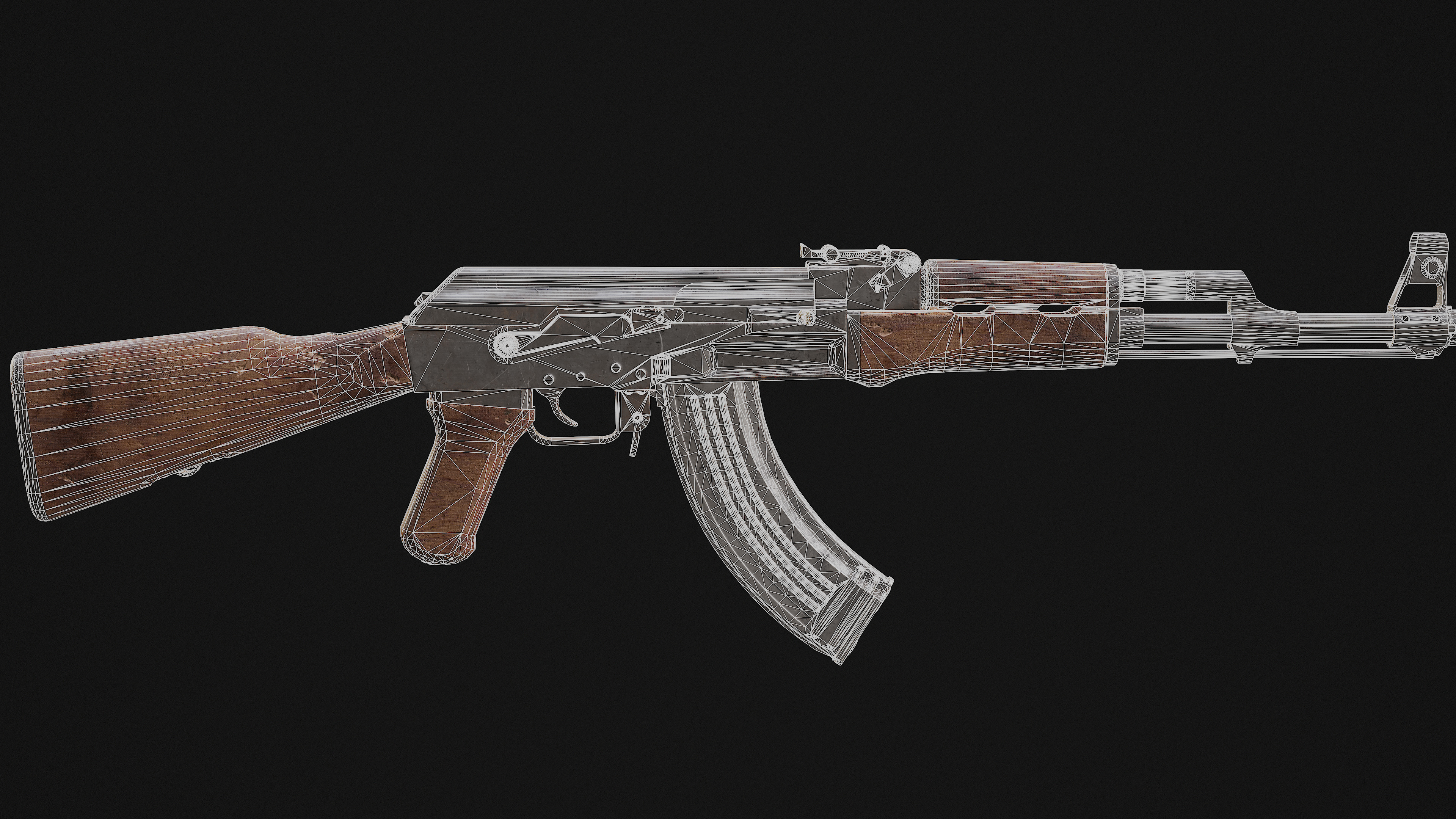 AK-47 Game Ready Model Low-poly 3D model_20