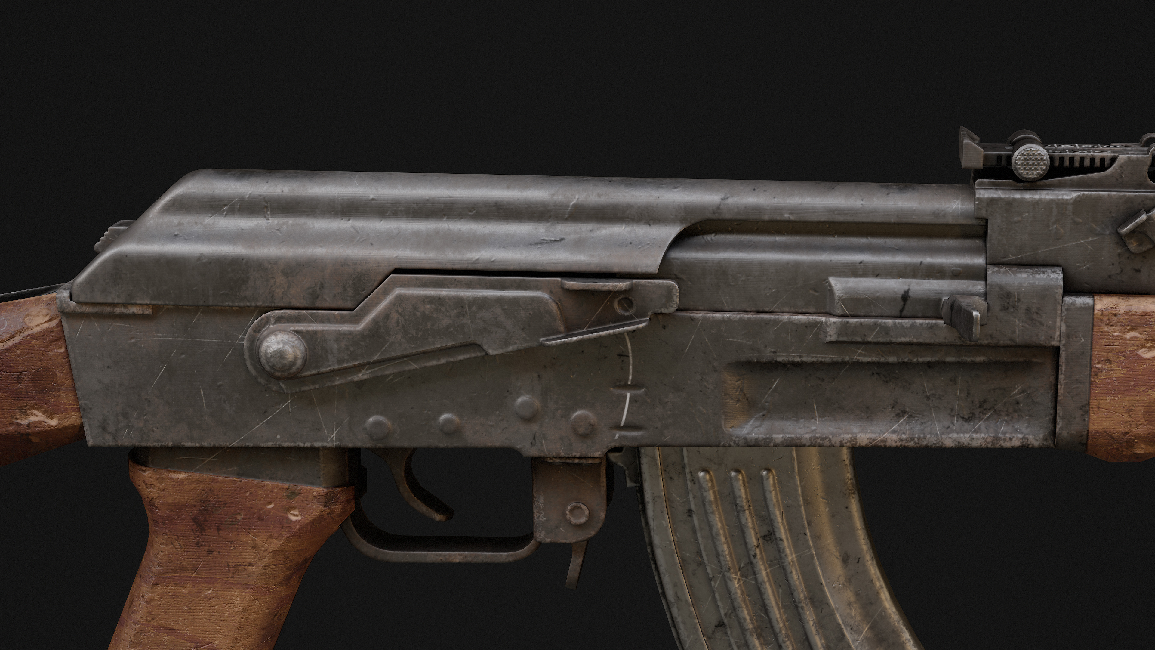 AK-47 Game Ready Model Low-poly 3D model_3