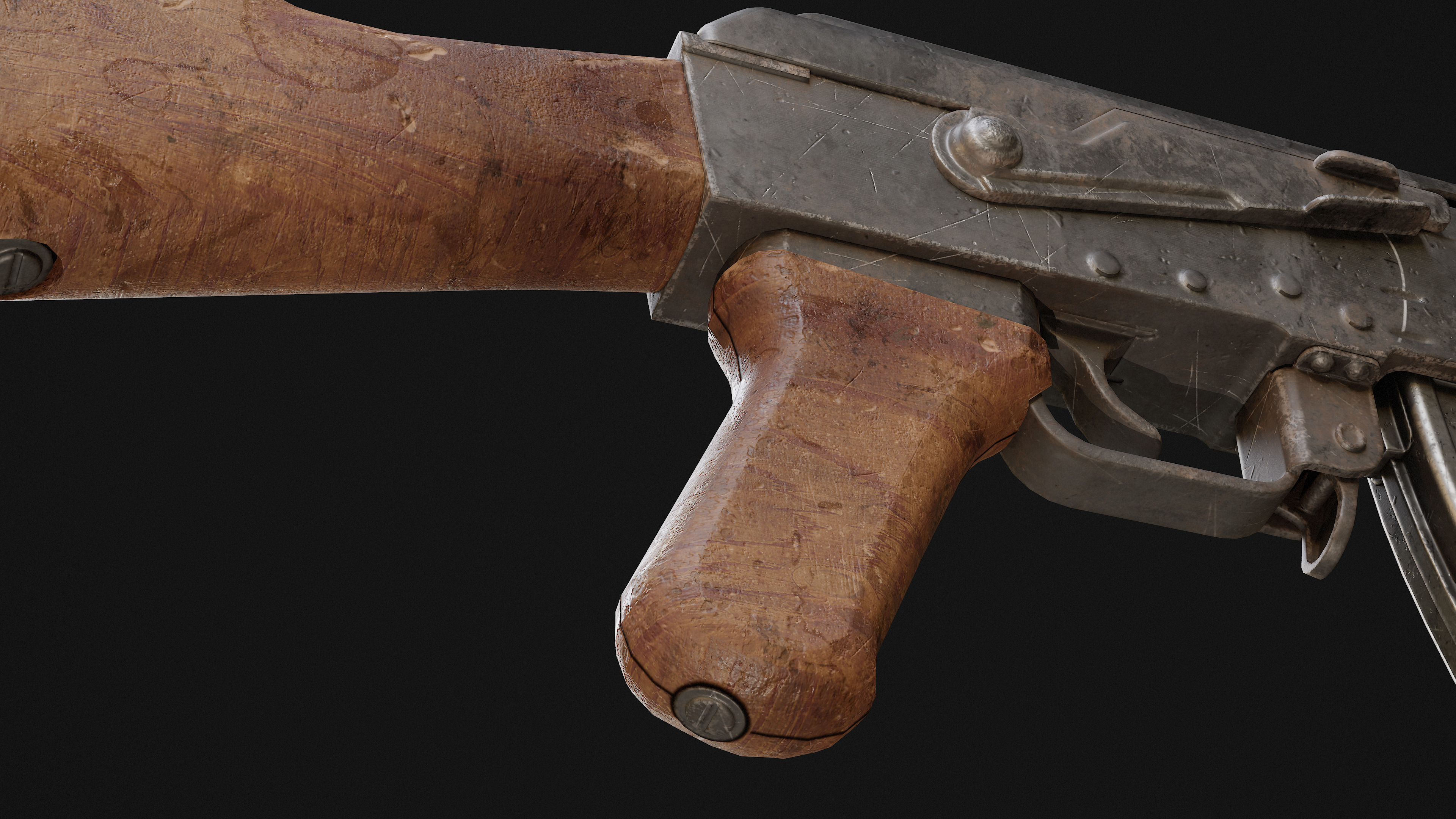 AK-47 Game Ready Model Low-poly 3D model_15