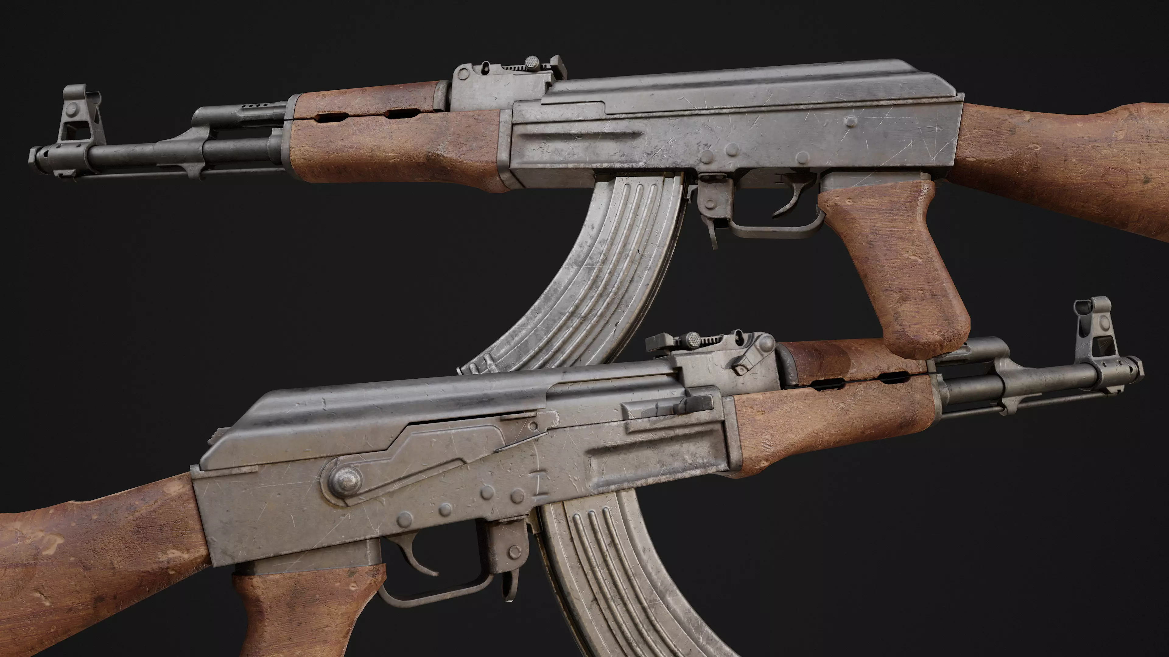 AK-47 Game Ready Model Low-poly 3D model_0