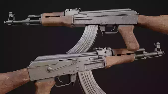 AK-47 Game Ready Model Low-poly 3D model