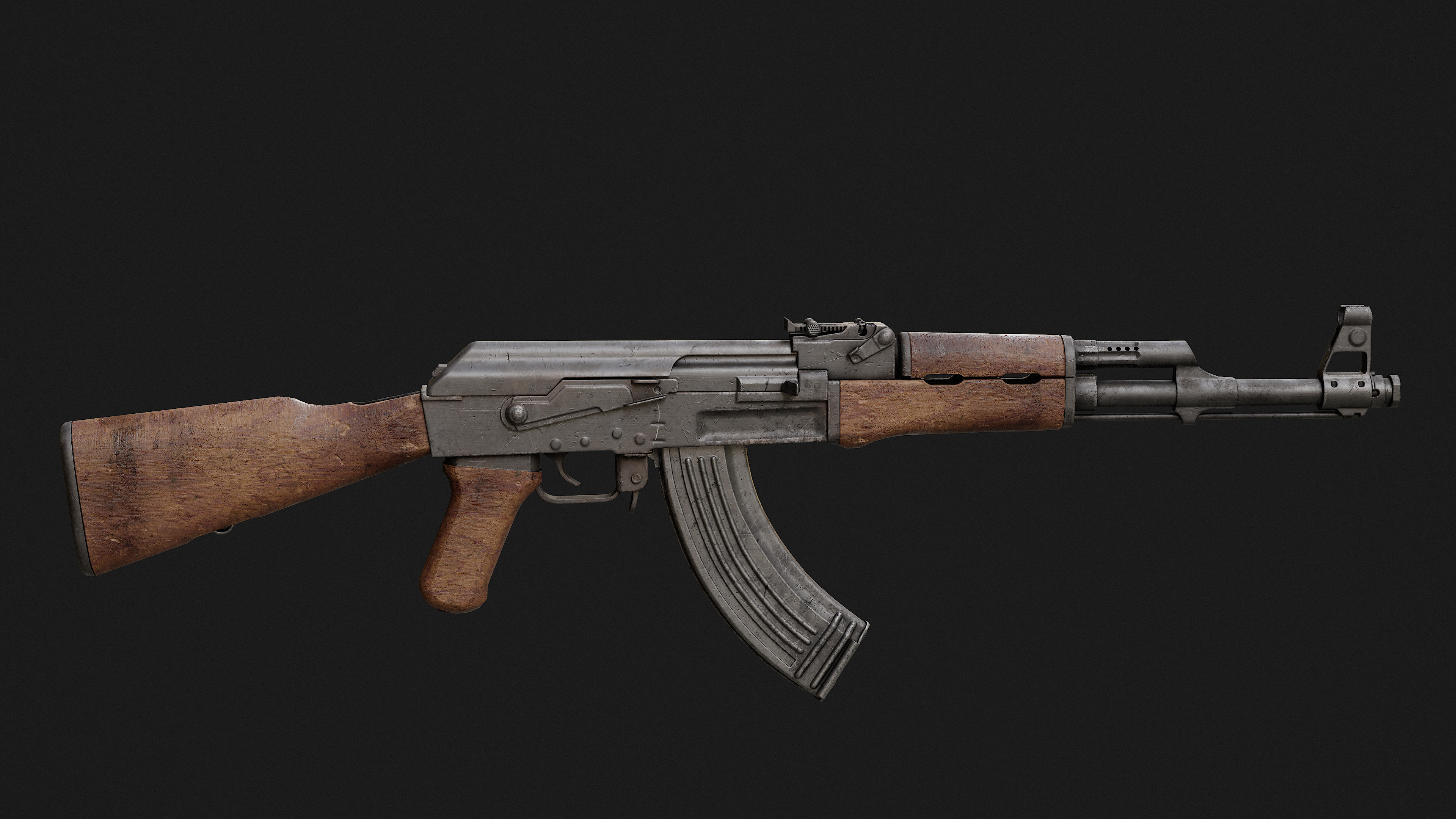 AK-47 Game Ready Model Low-poly 3D model_2