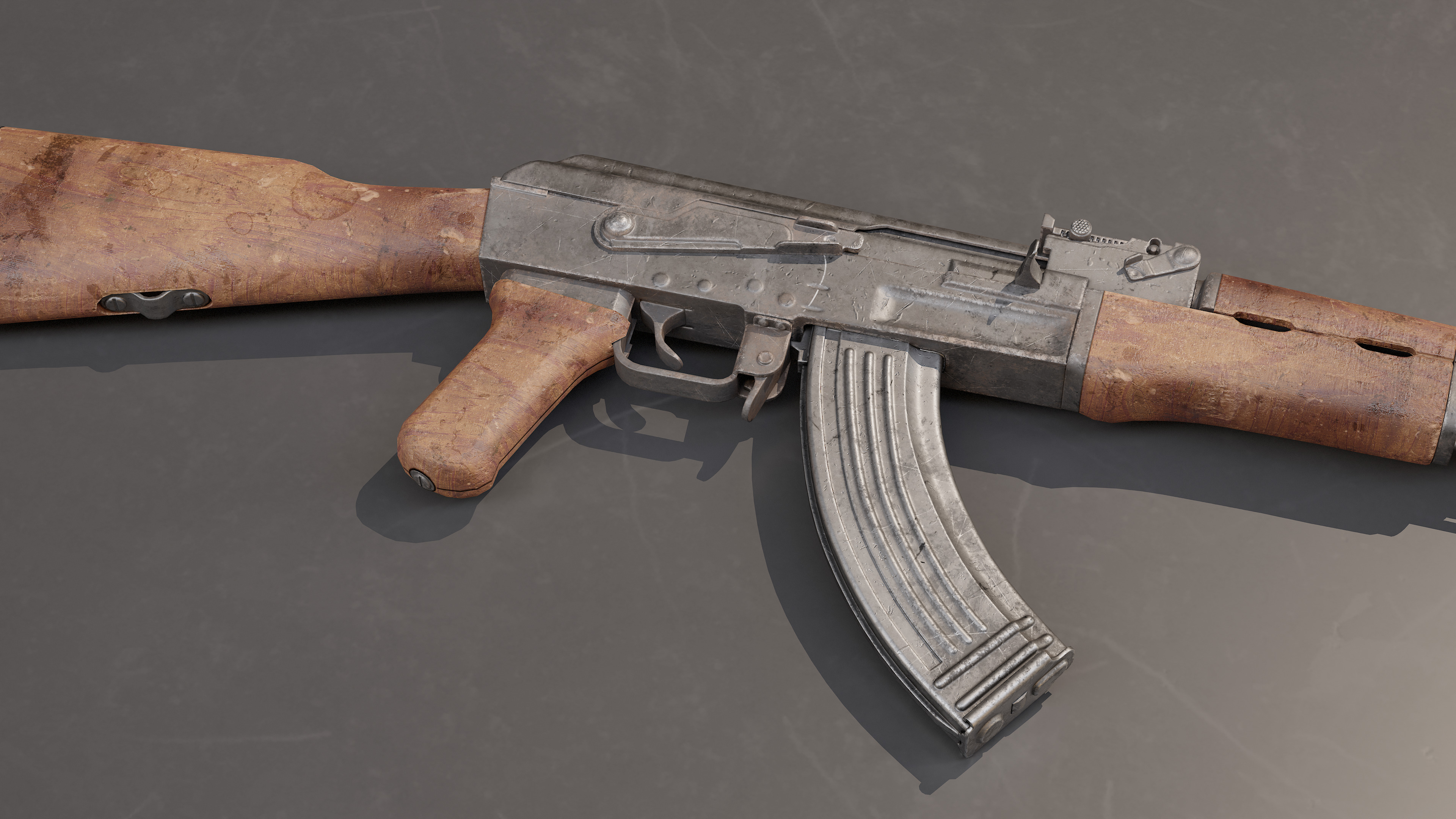AK-47 Game Ready Model Low-poly 3D model_14