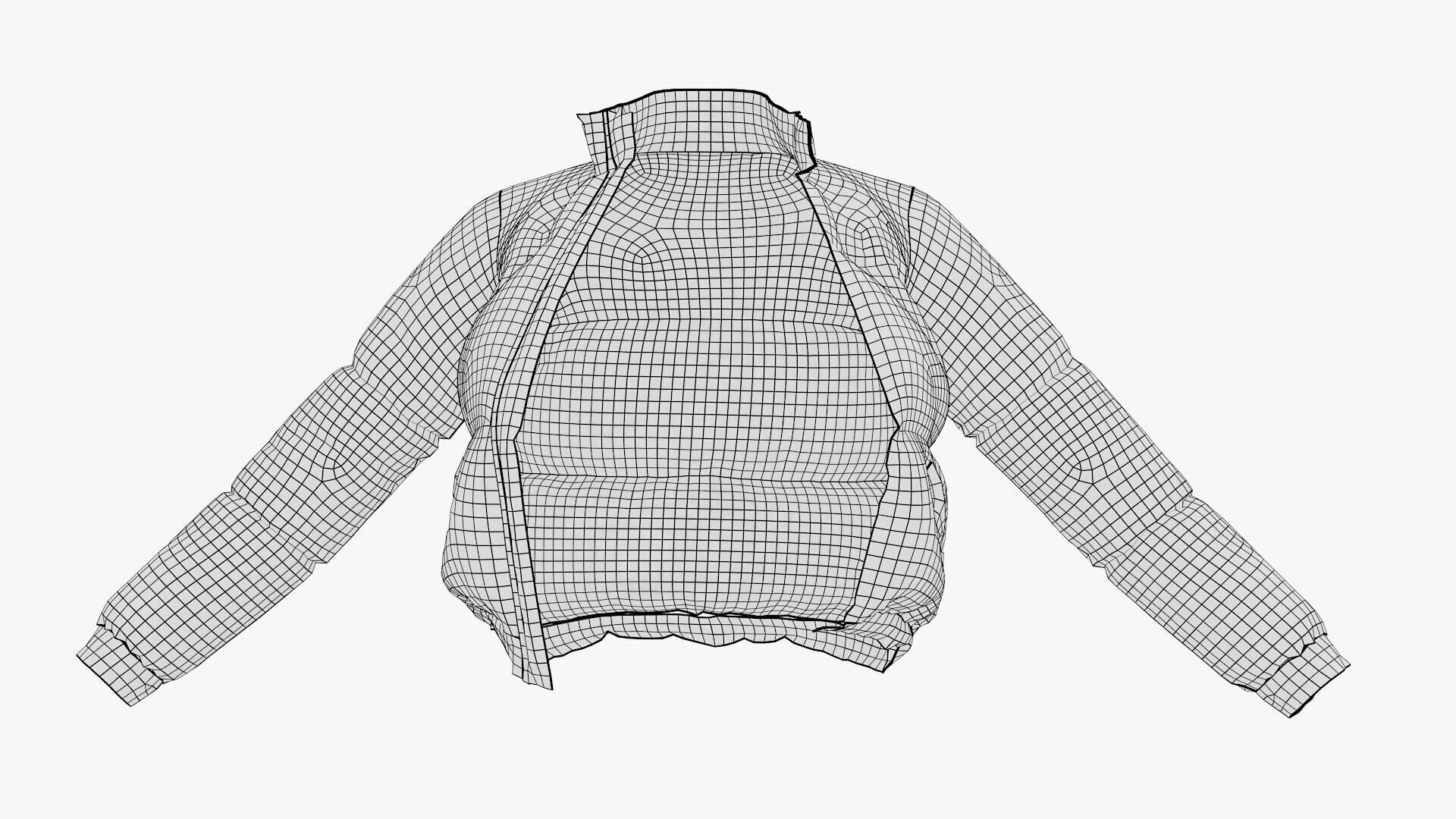 Puffer Jacket Low-poly 3D model_22