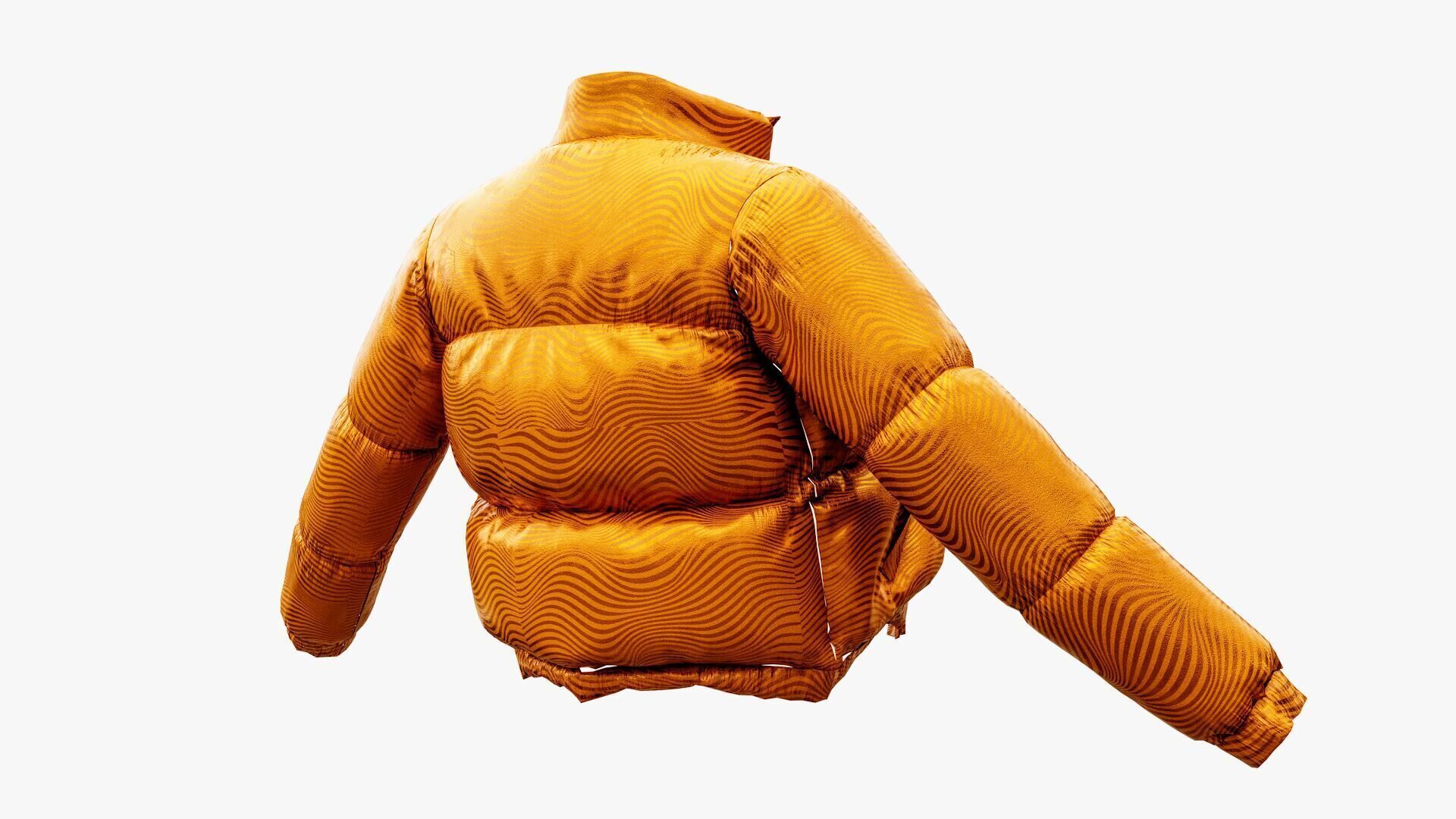 Puffer Jacket Low-poly 3D model_3