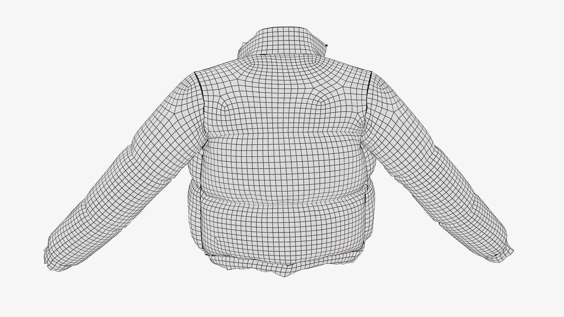 Puffer Jacket Low-poly 3D model_23