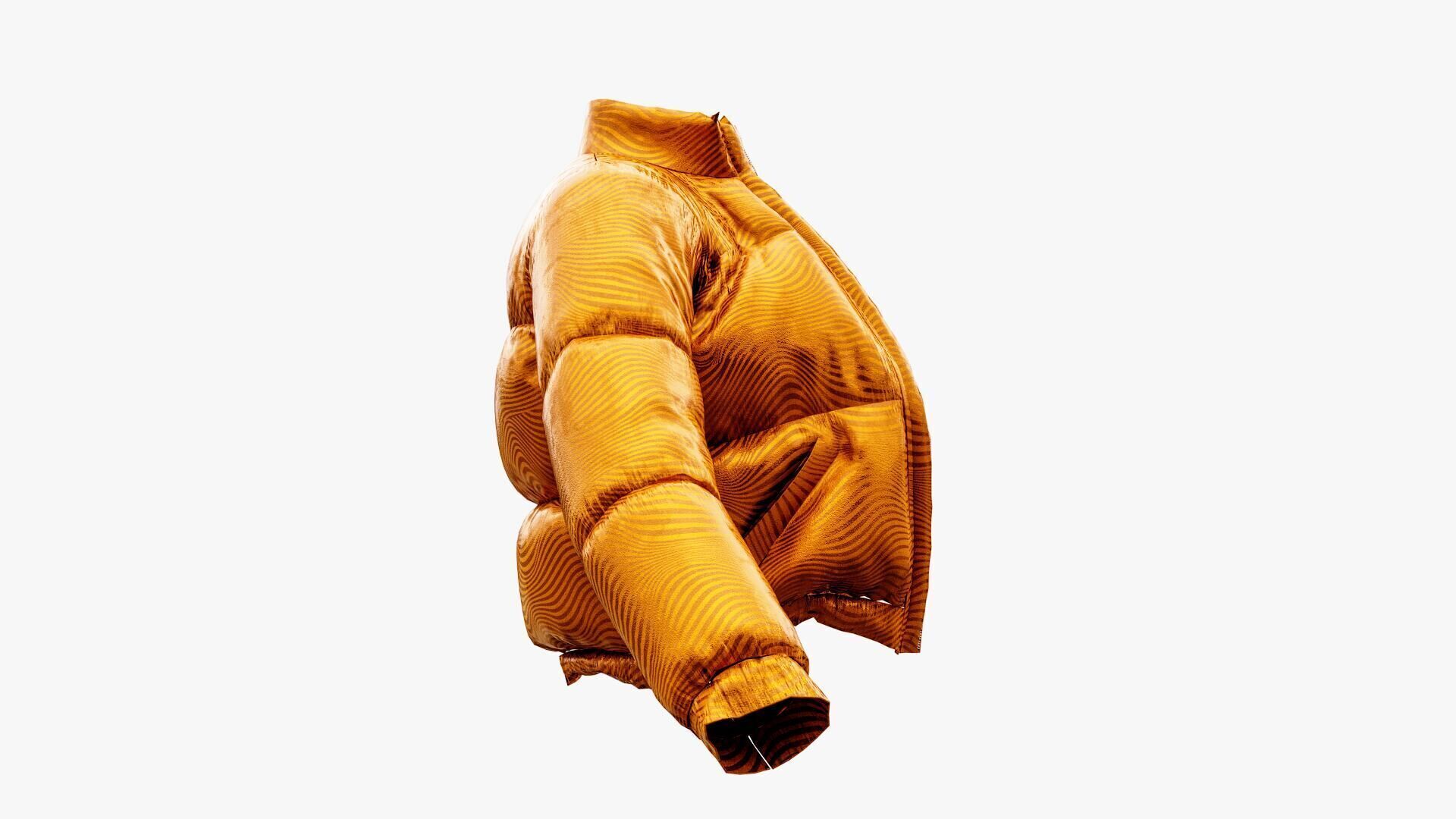 Puffer Jacket Low-poly 3D model_4