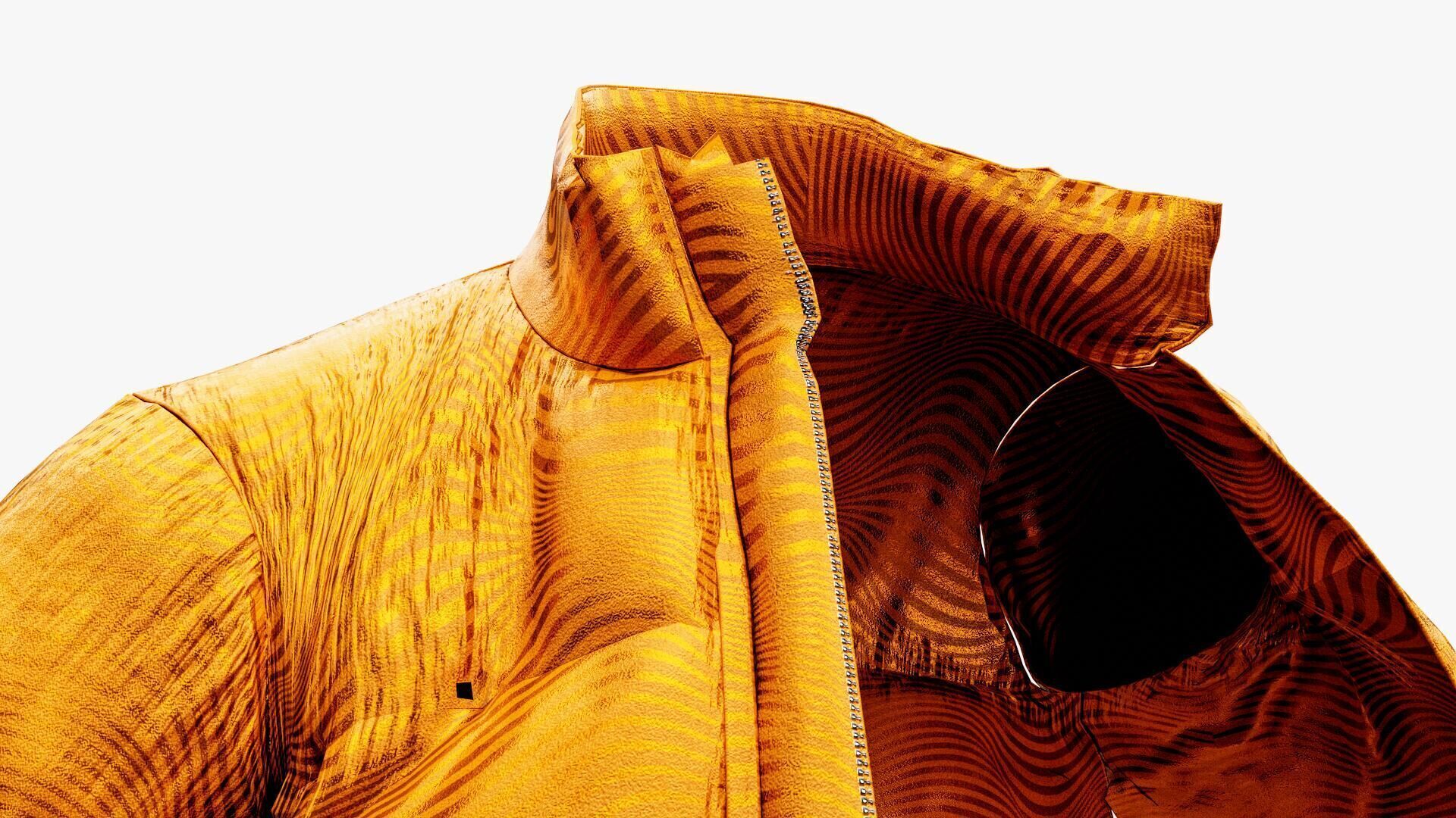 Puffer Jacket Low-poly 3D model_9